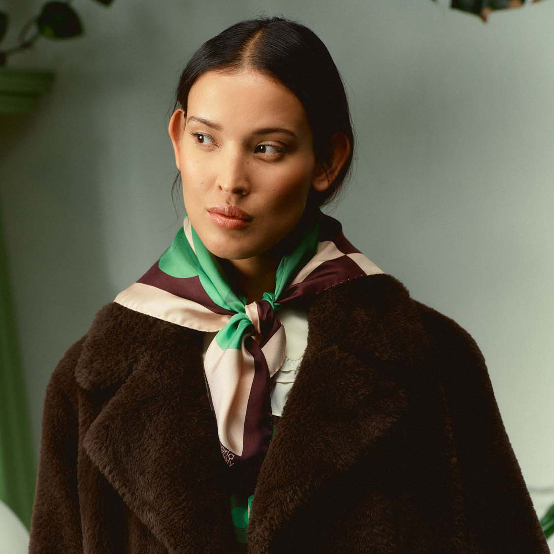 Medium Silk Scarf - Flower Haze