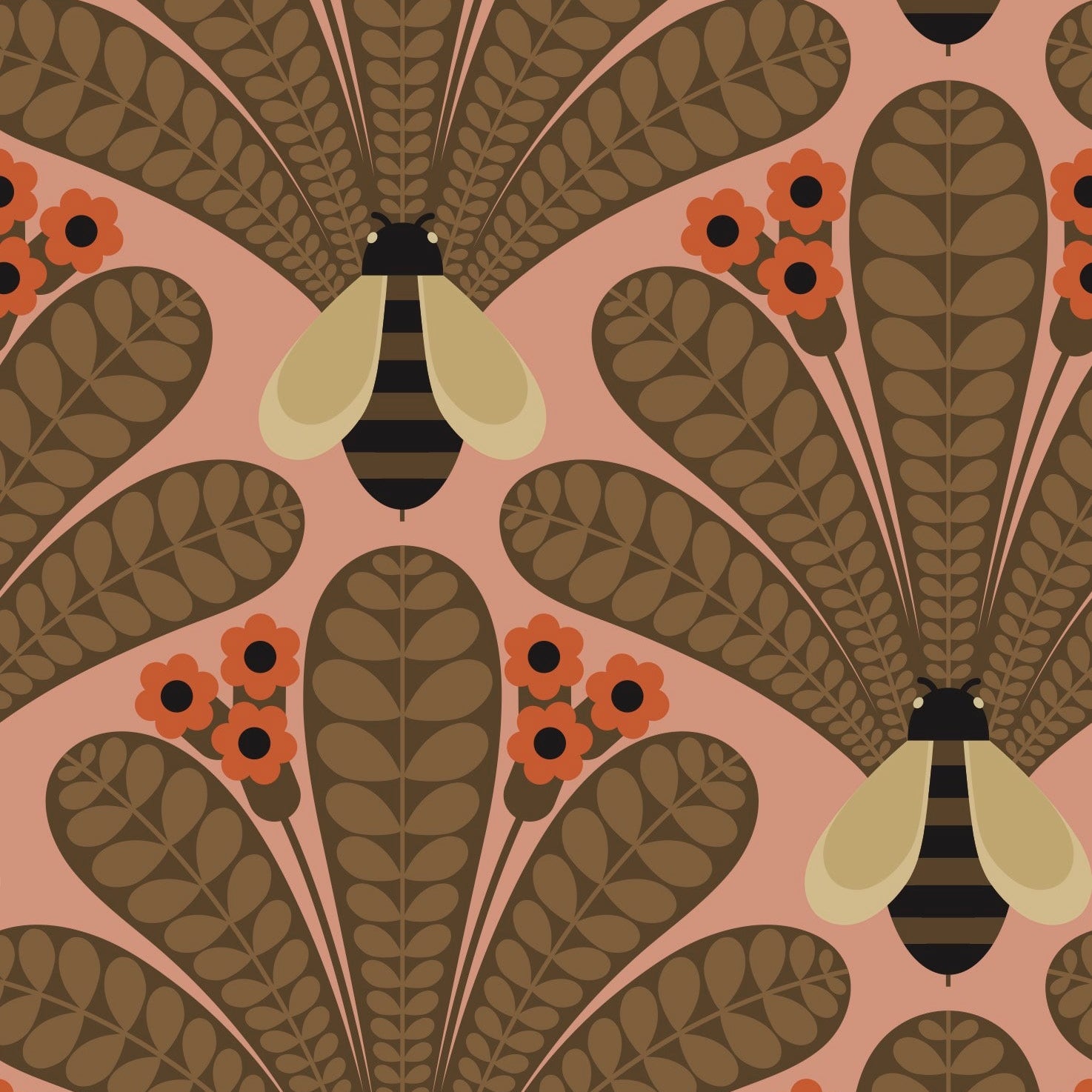 Honey-Bee Chestnut Wallpaper Sample