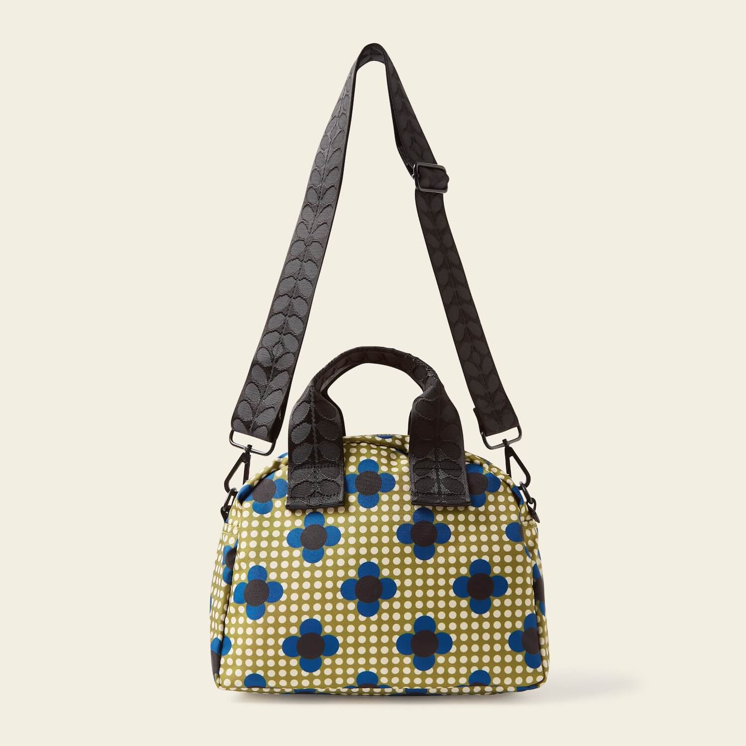 Radial Handbag in Flower Polka Dot Olive by Orla Kiely