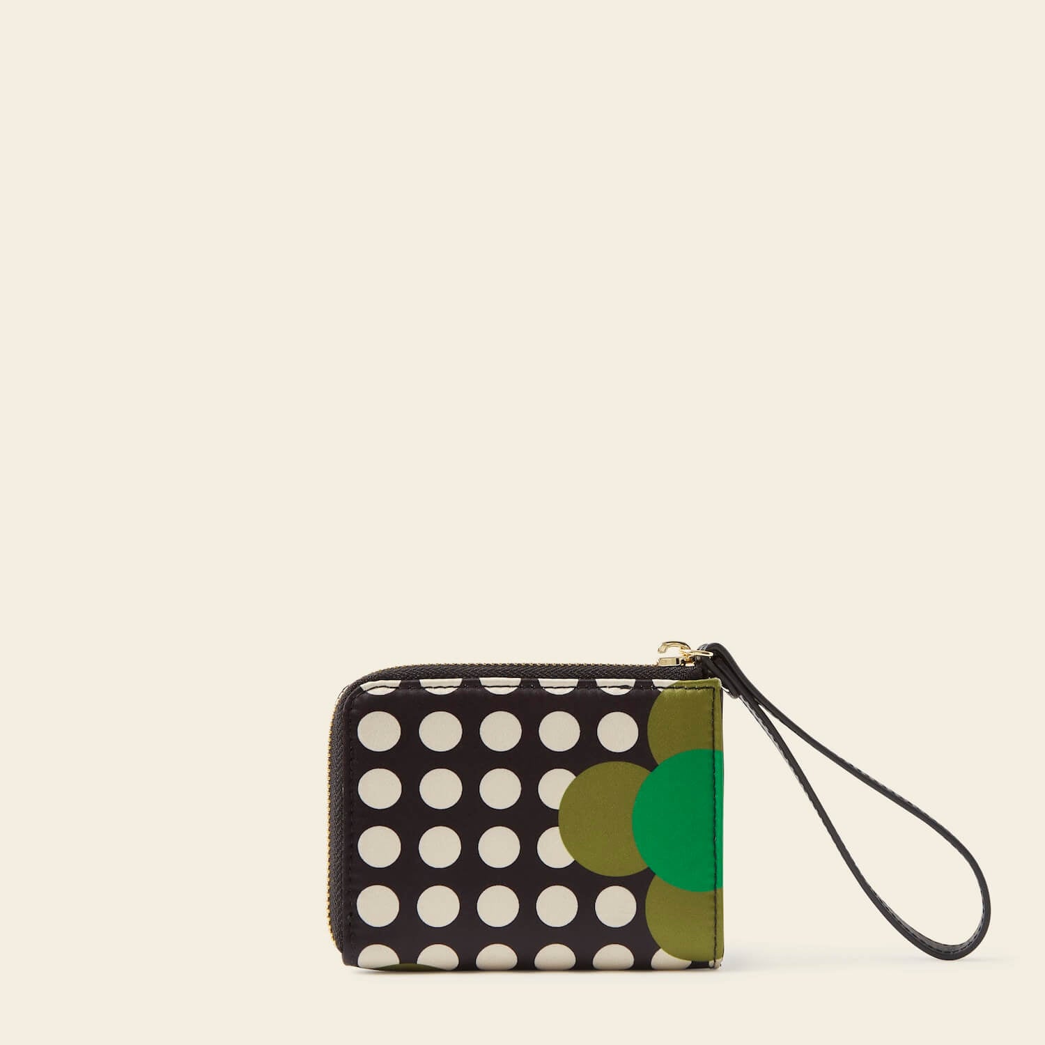 Carla Zip Purse in Jewel Flower Polka Dot pattern by Orla Kiely