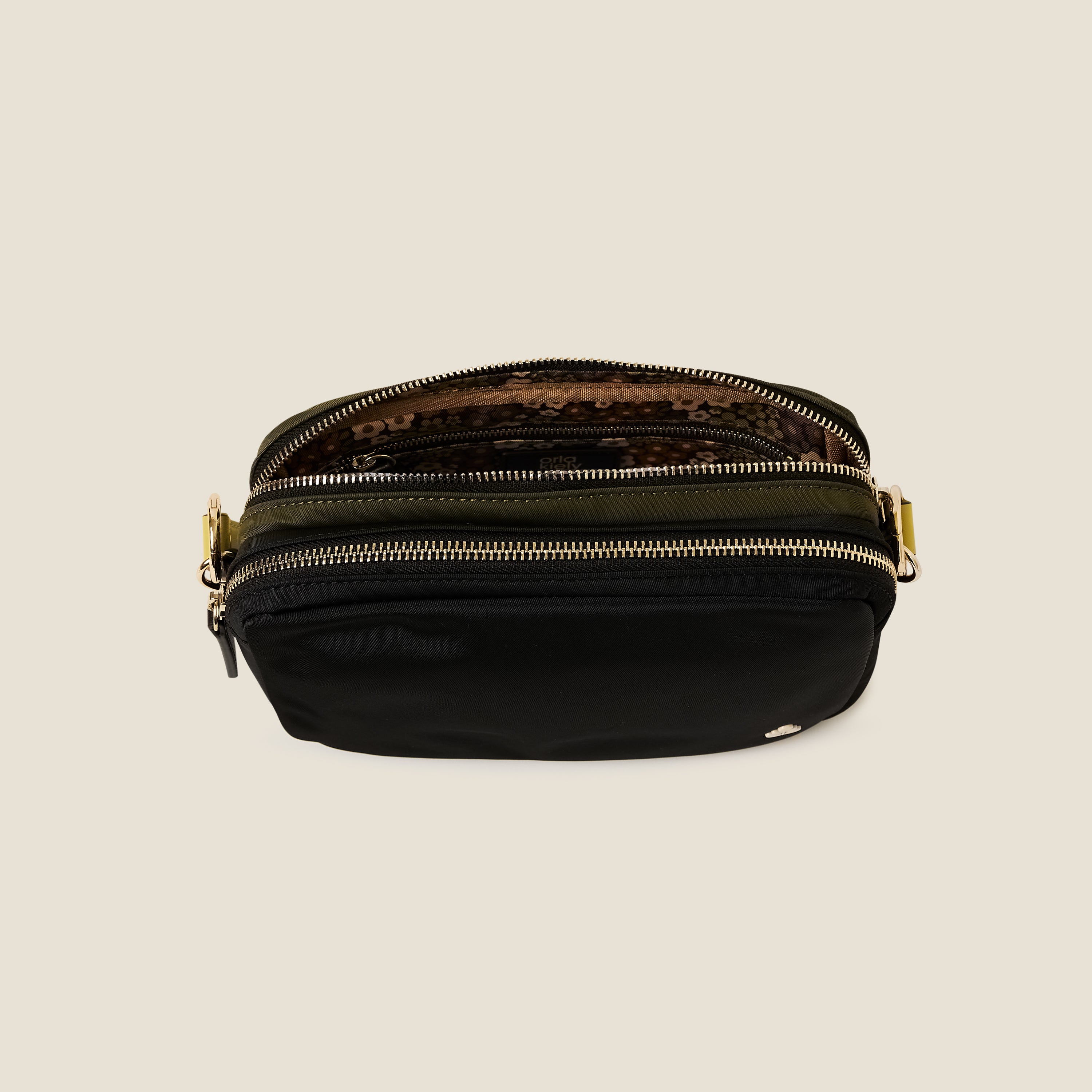 Colourblock Crossbody Bag - Black