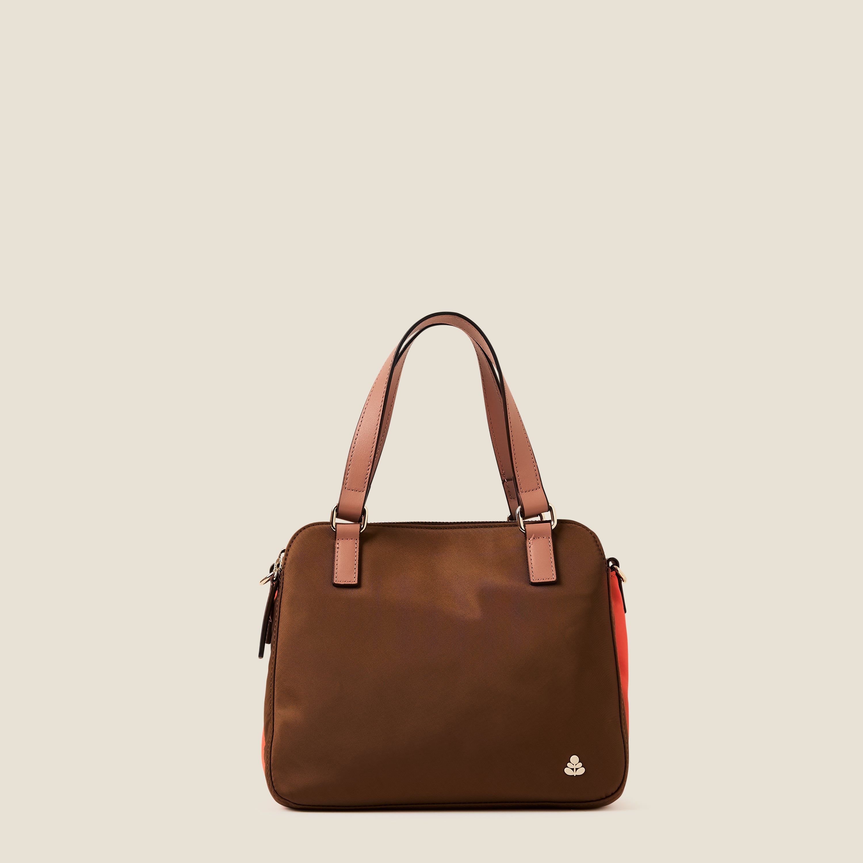 Colourblock Shoulder Bag - Brown
