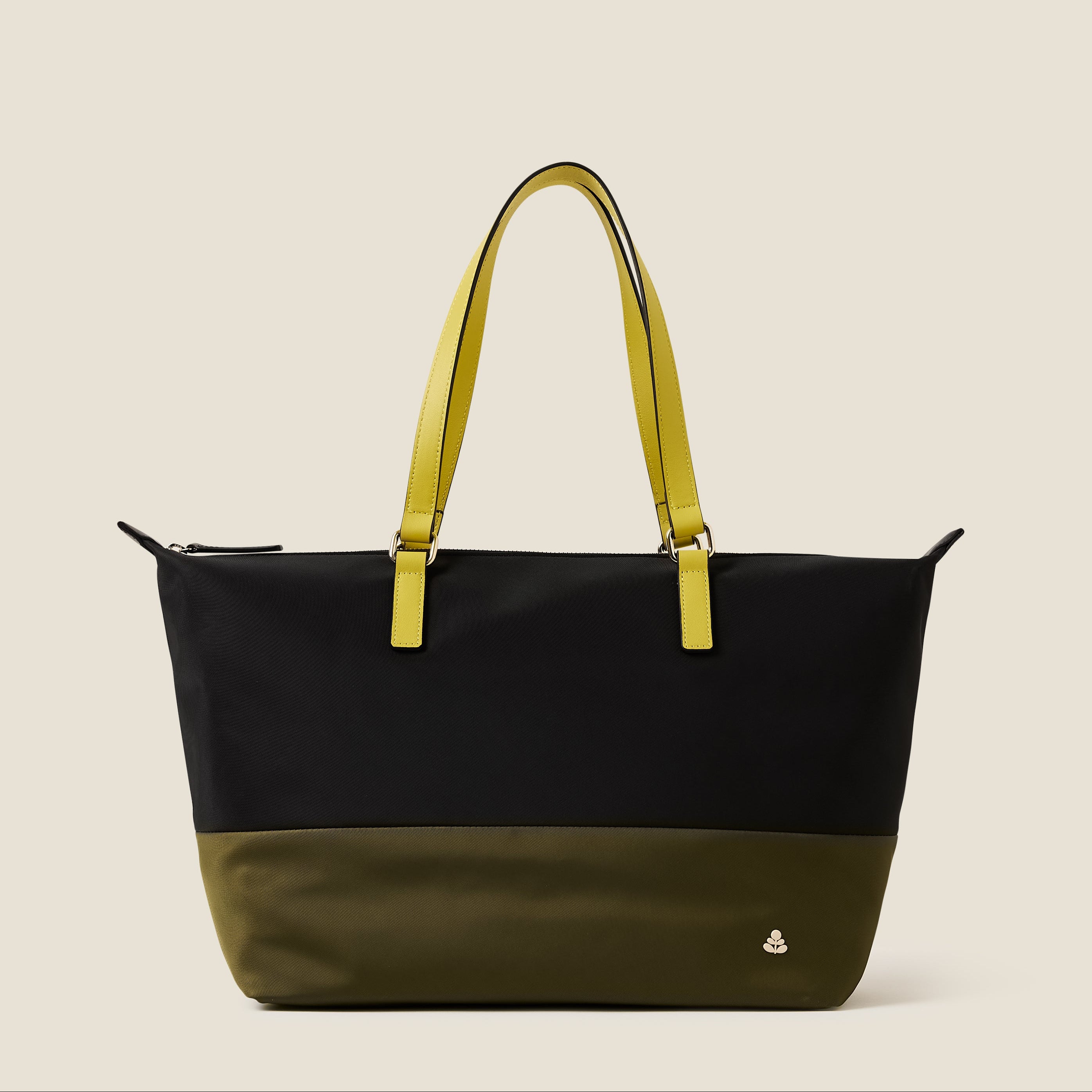 Colourblock Tote Bag - Black