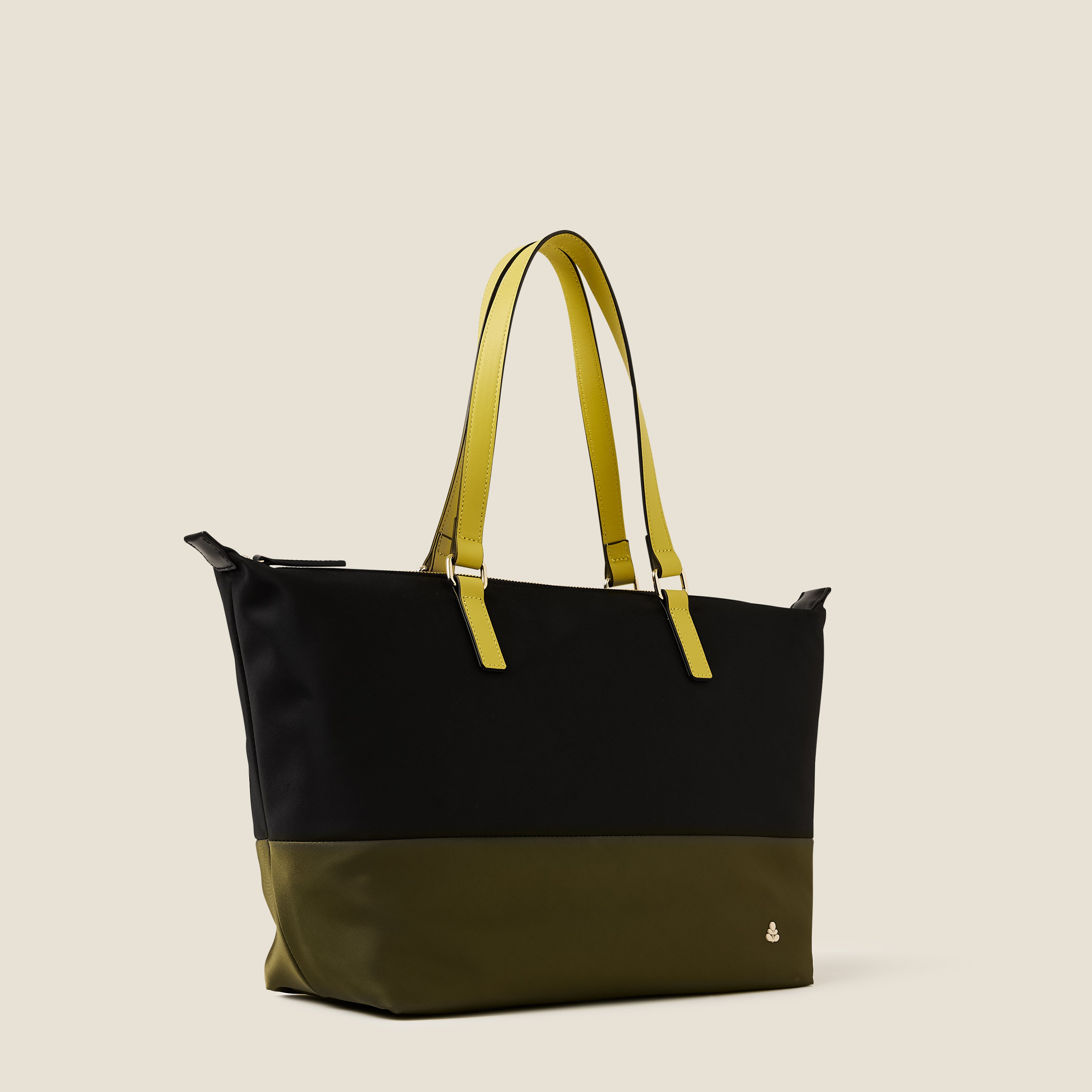 Colourblock Tote Bag - Black