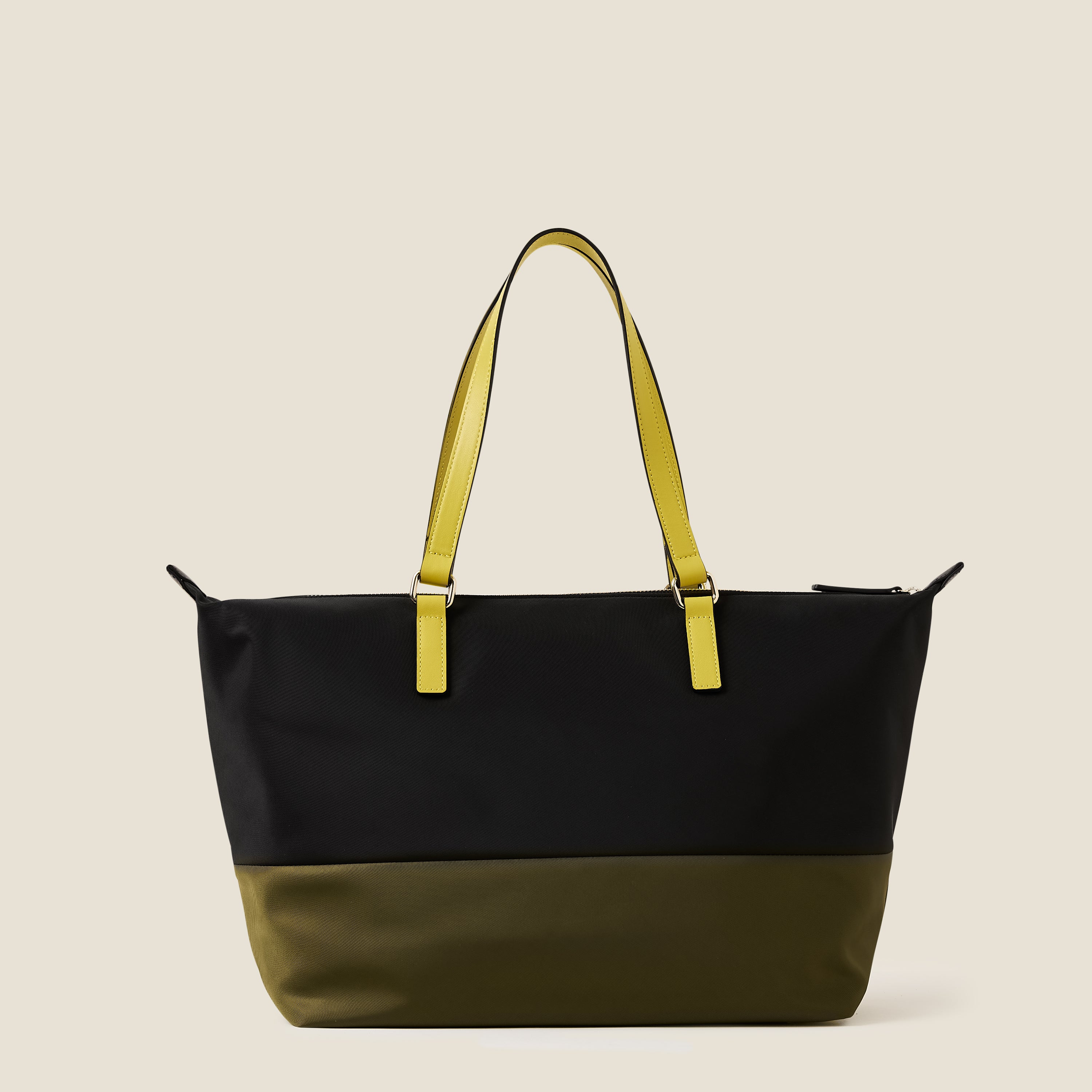 Colourblock Tote Bag - Black