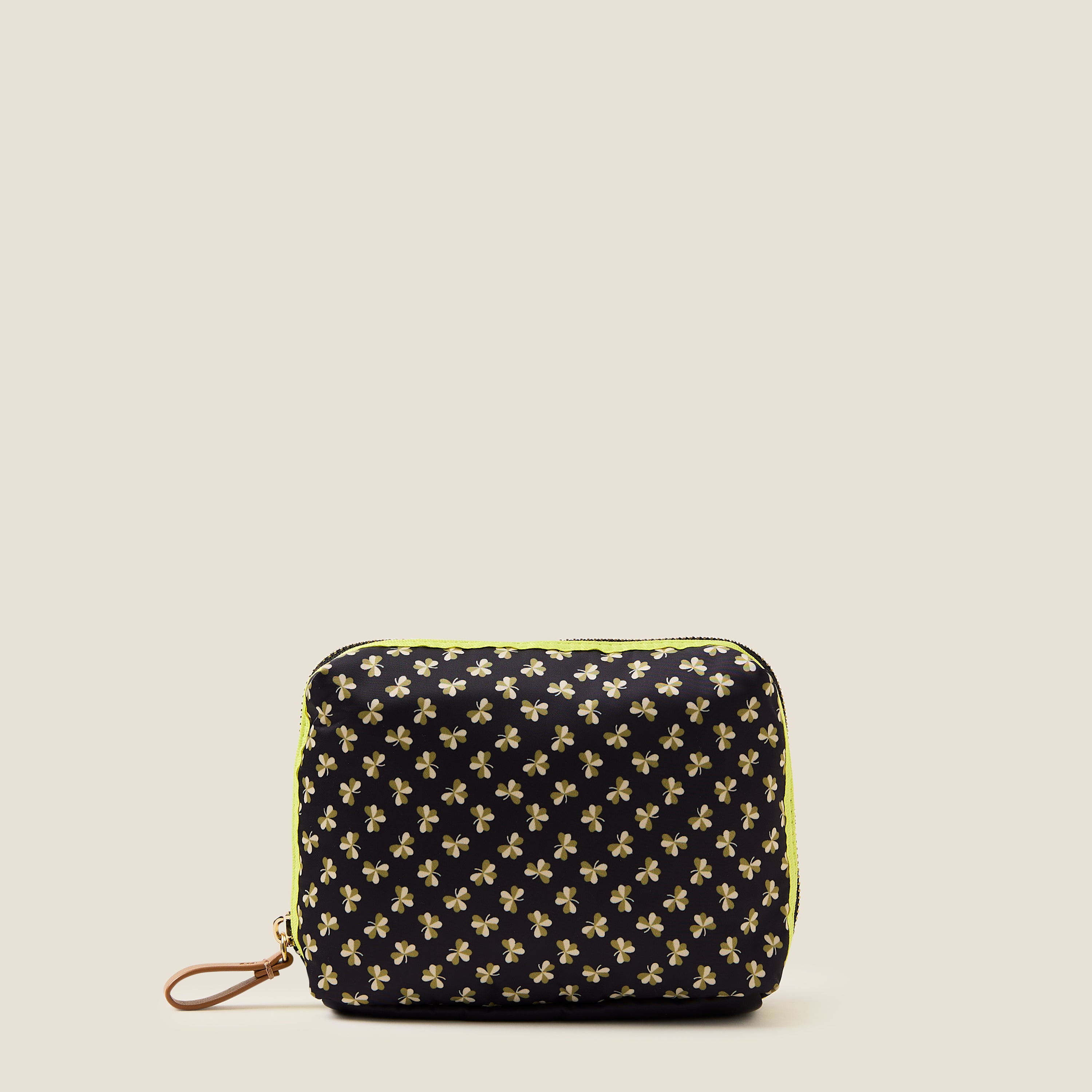 Medium Pouch - Ditsy Clover Black