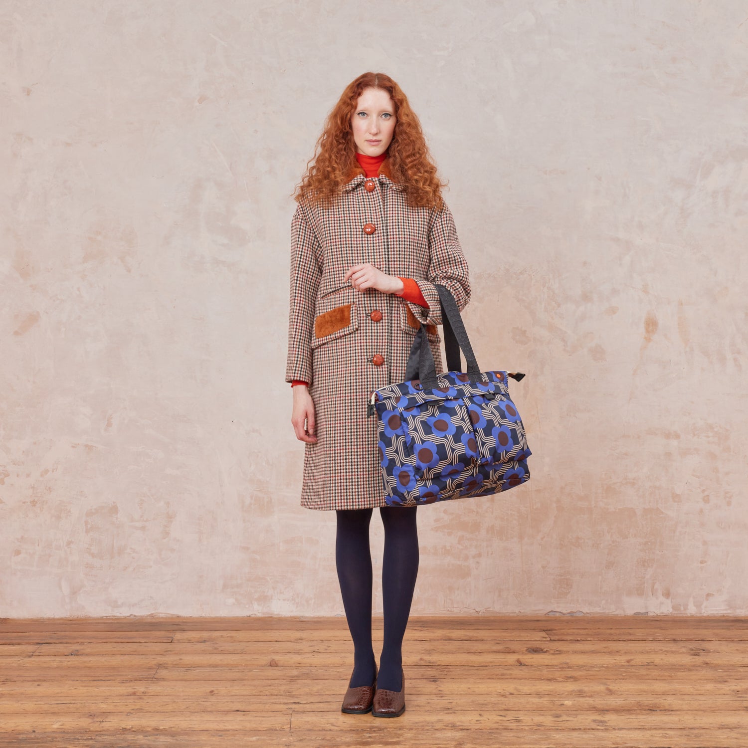 Axis Tote Bag - Electric Flora Cobalt