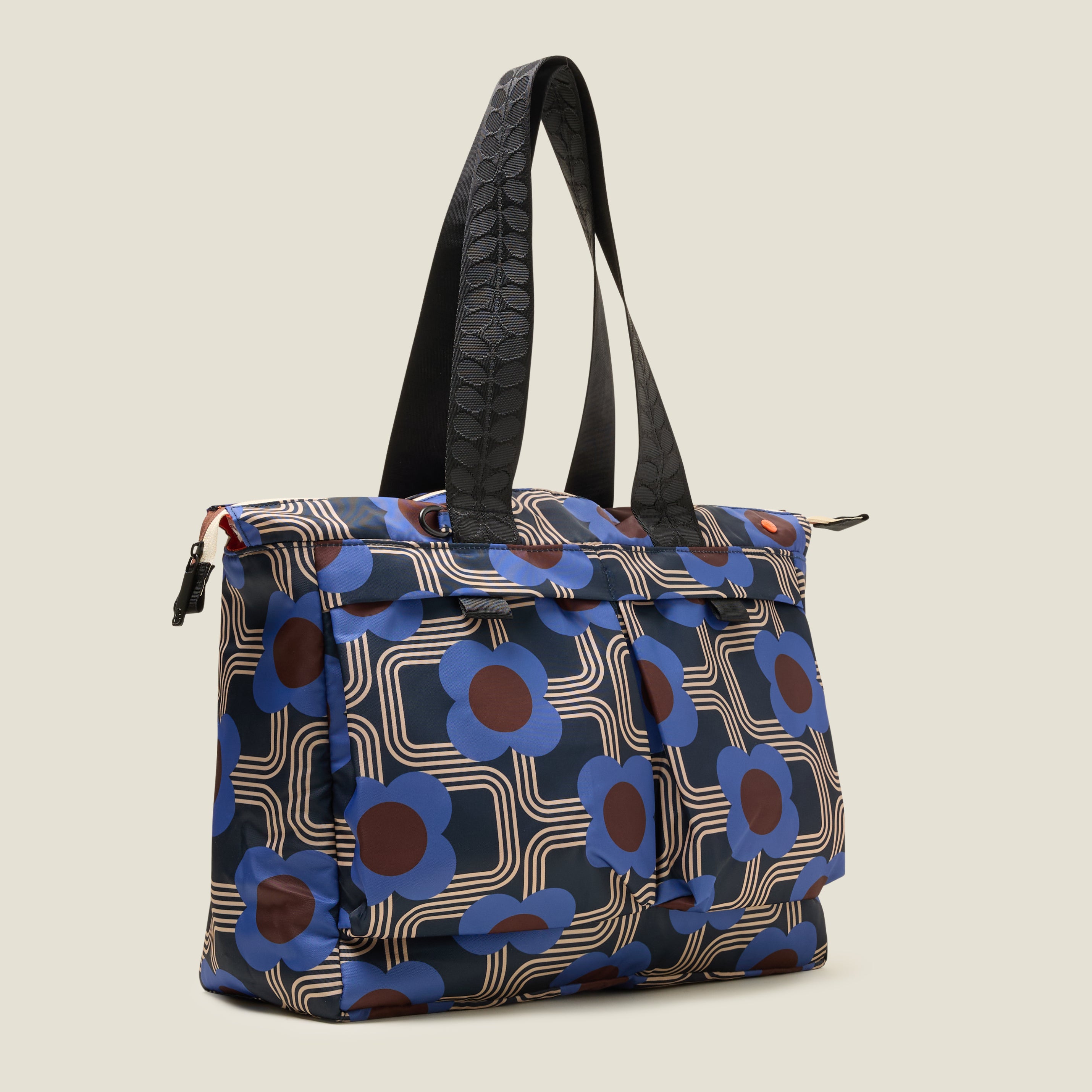 Axis Tote Bag - Electric Flora Cobalt