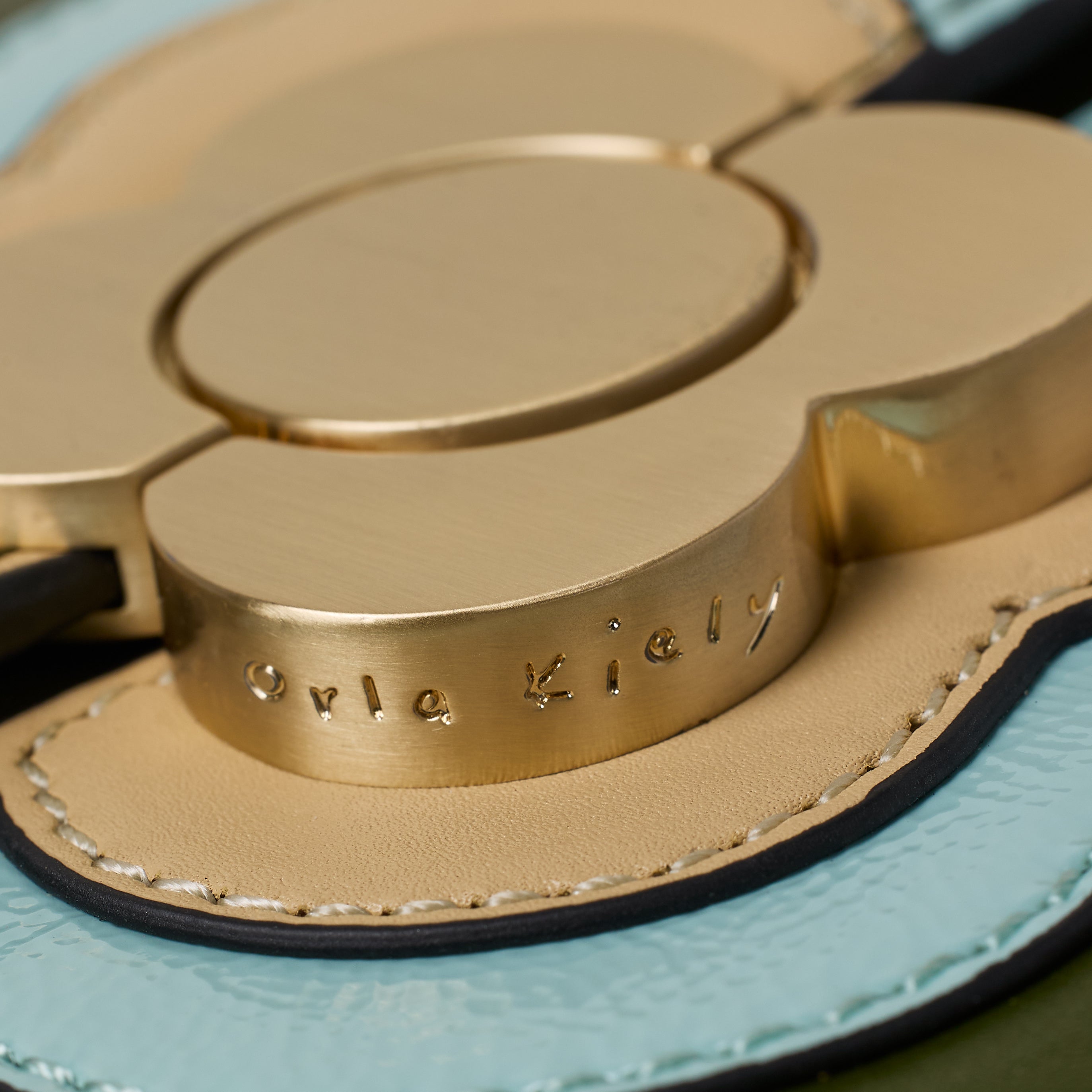 Mini Eclipse Leather Crossbody Bag - Flower Applique Forest