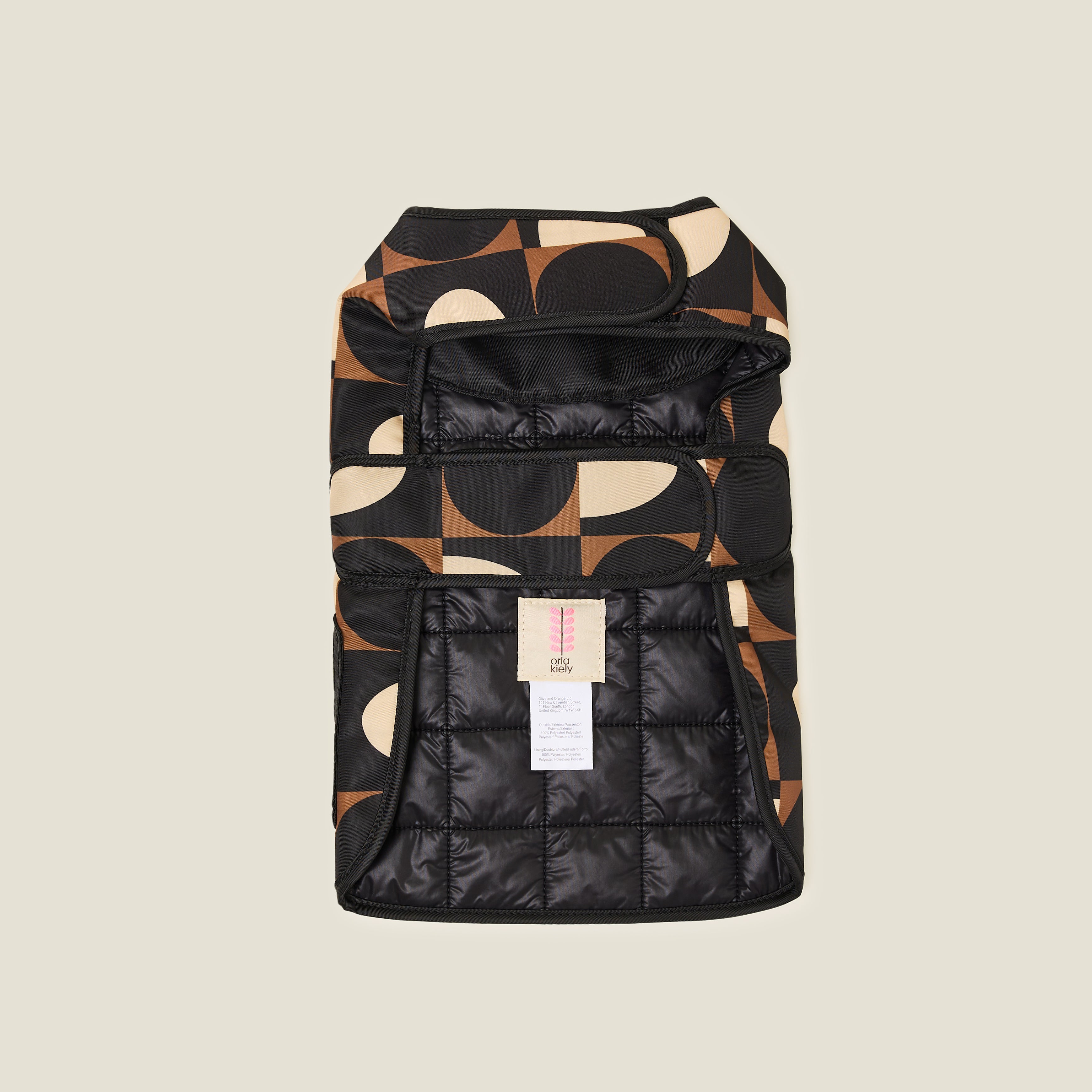 Dog Coat - Spot Square Mocha