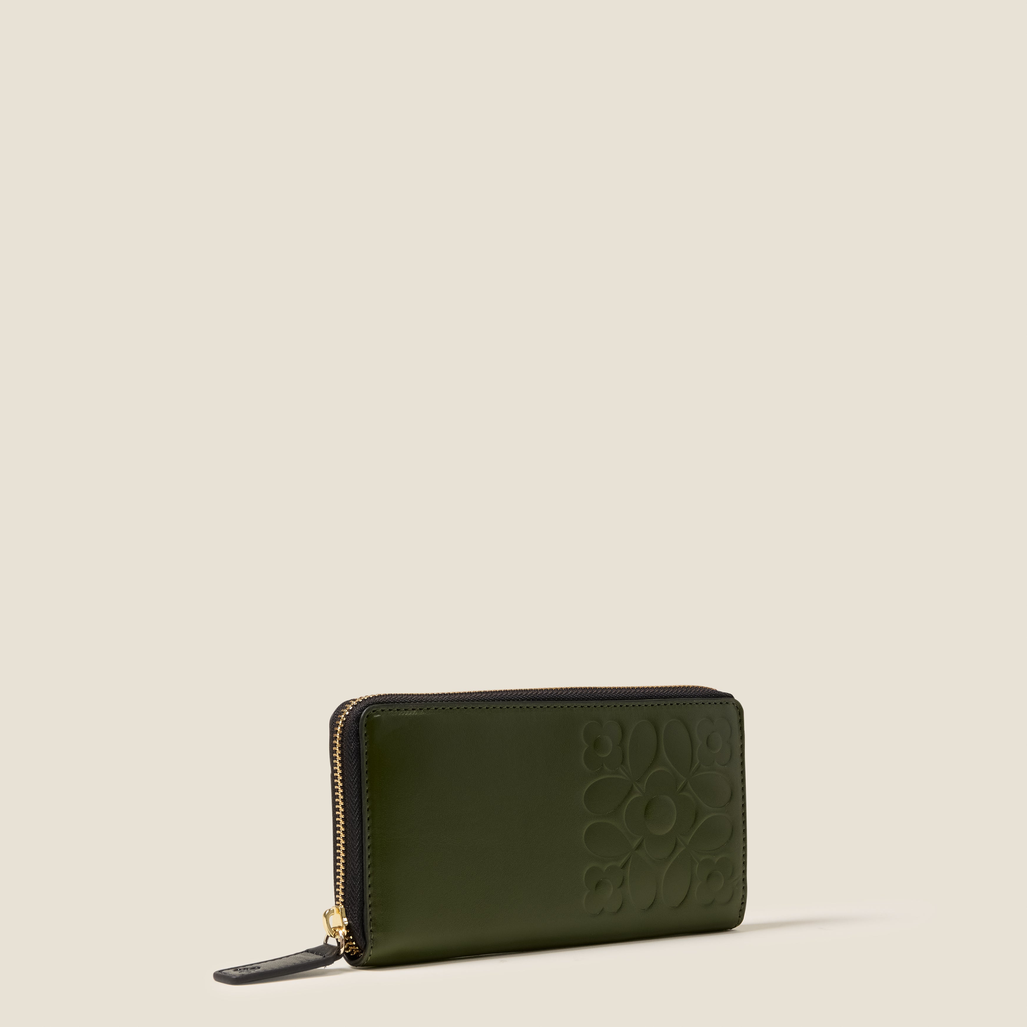 Forget Me Not Leather Wallet - Tile Emboss Forest