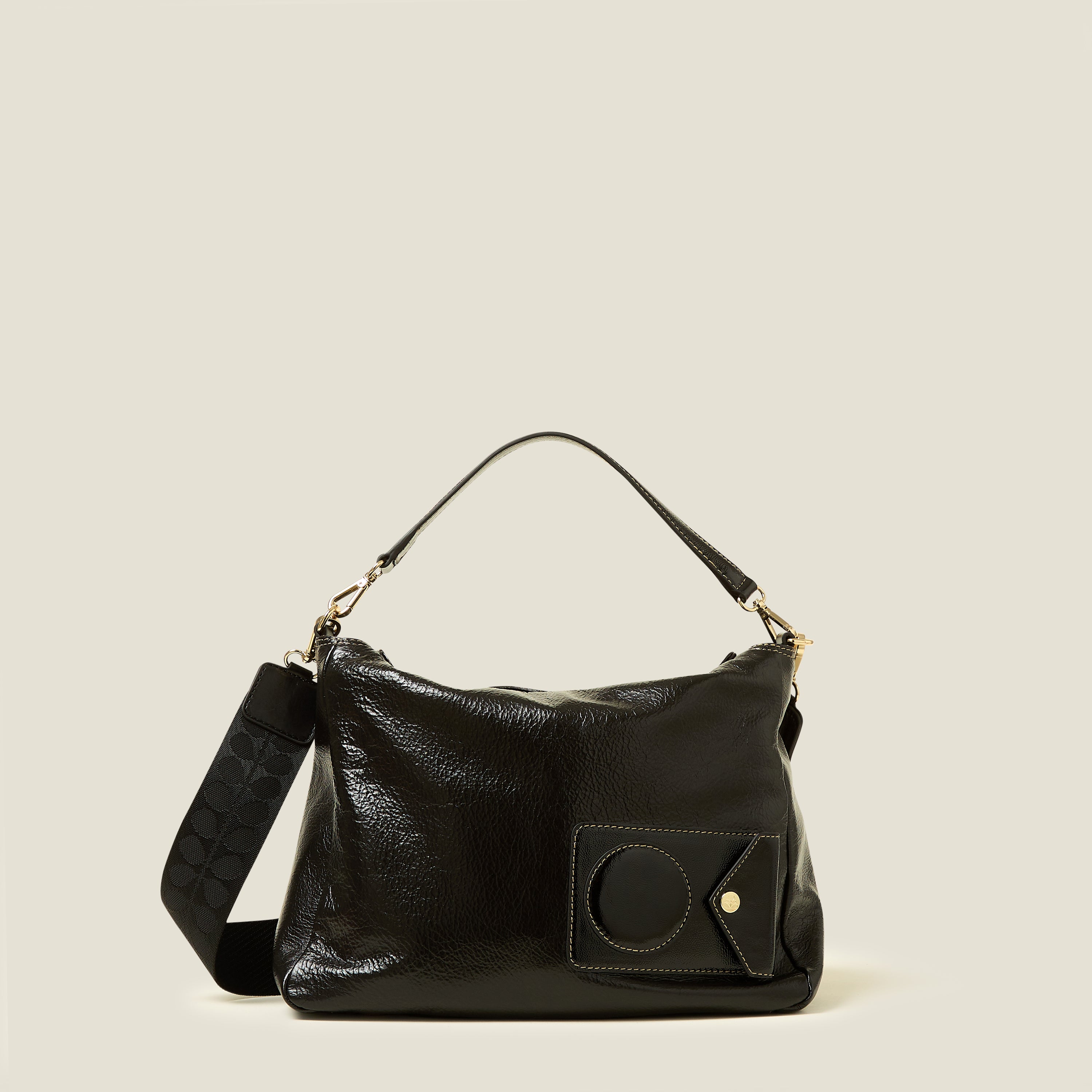 Softie Shoulder Bag - OK Applique Black