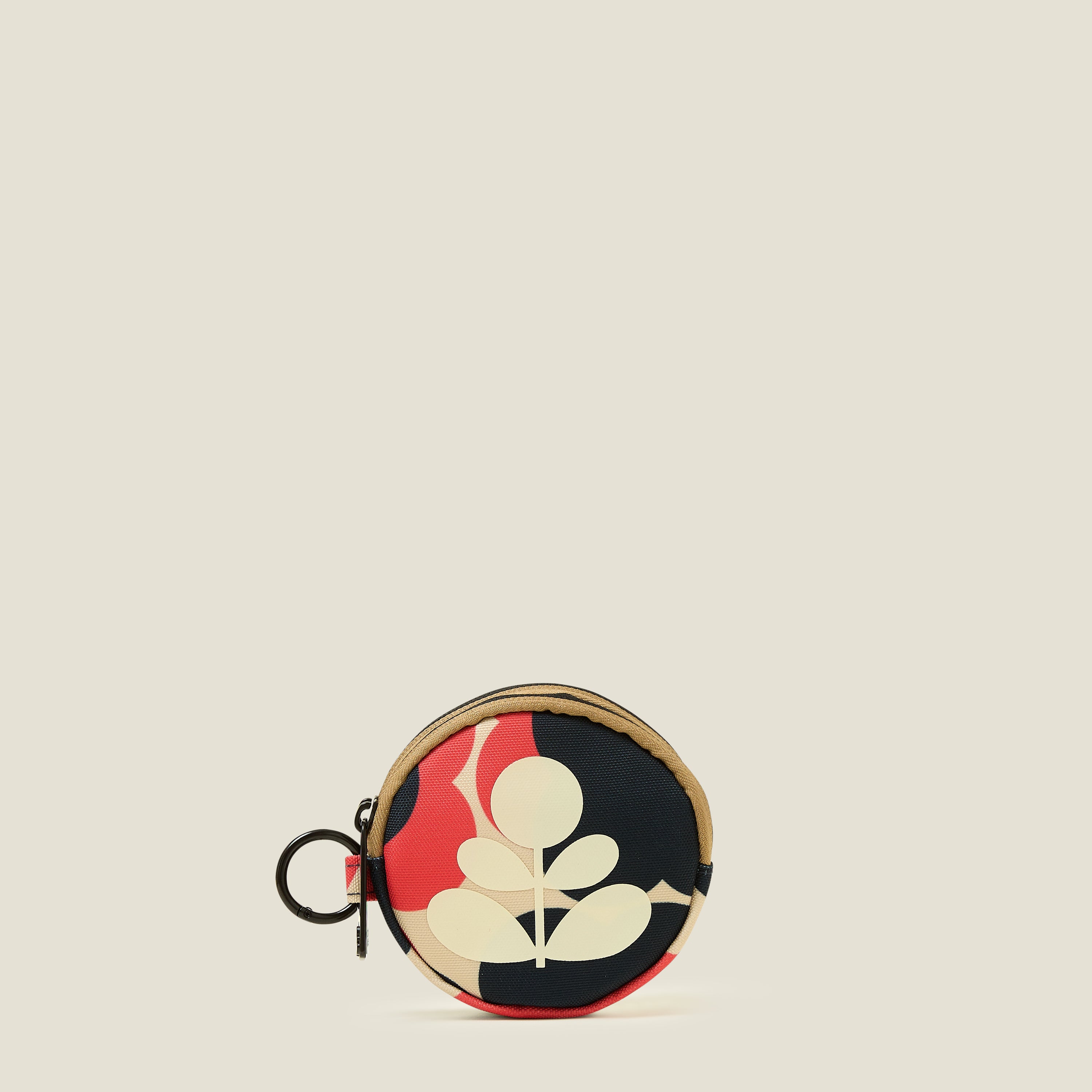 Pi Coin Purse - Floating Flower Navy Red