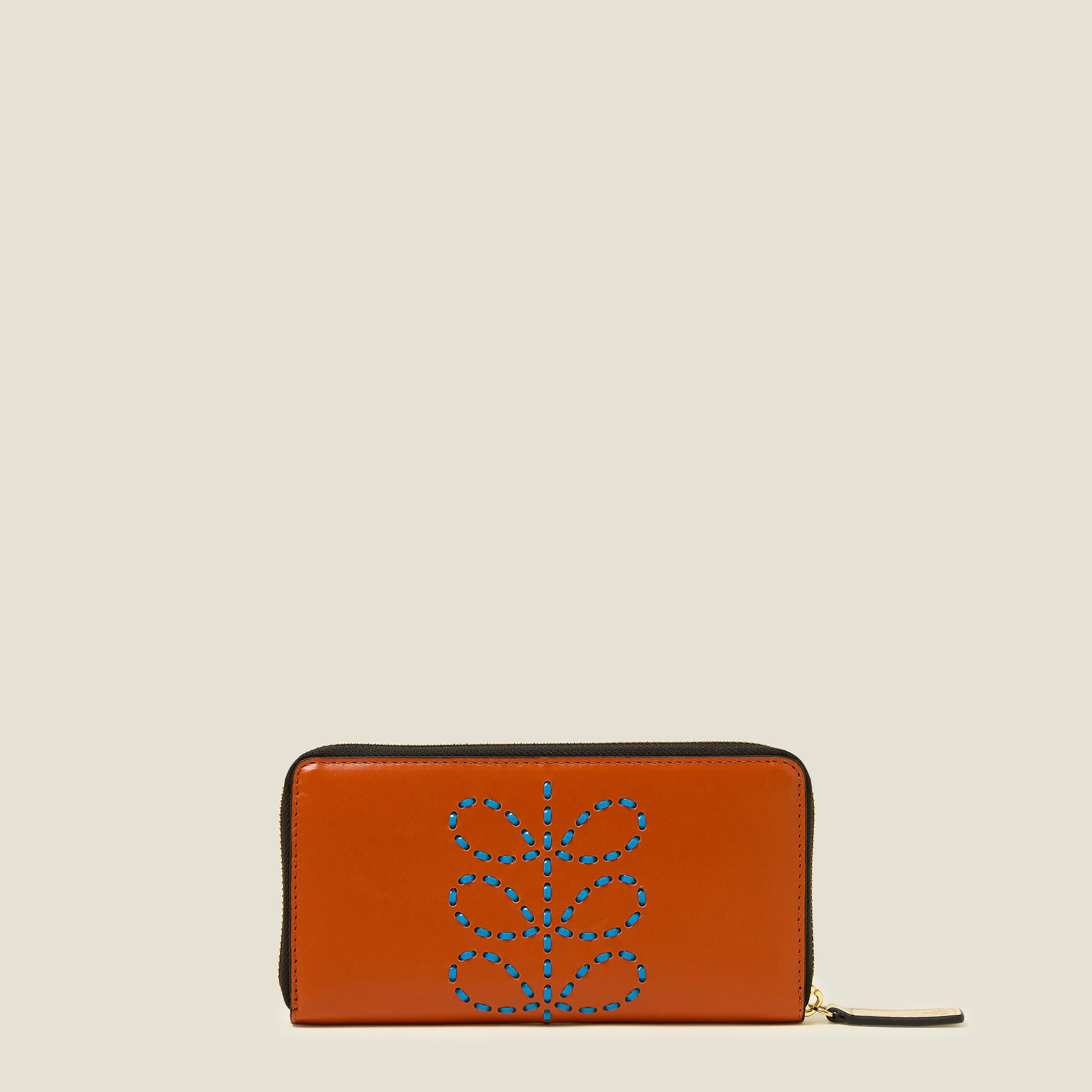 Forget Me Not Wallet - Whipstitch Stem Orange