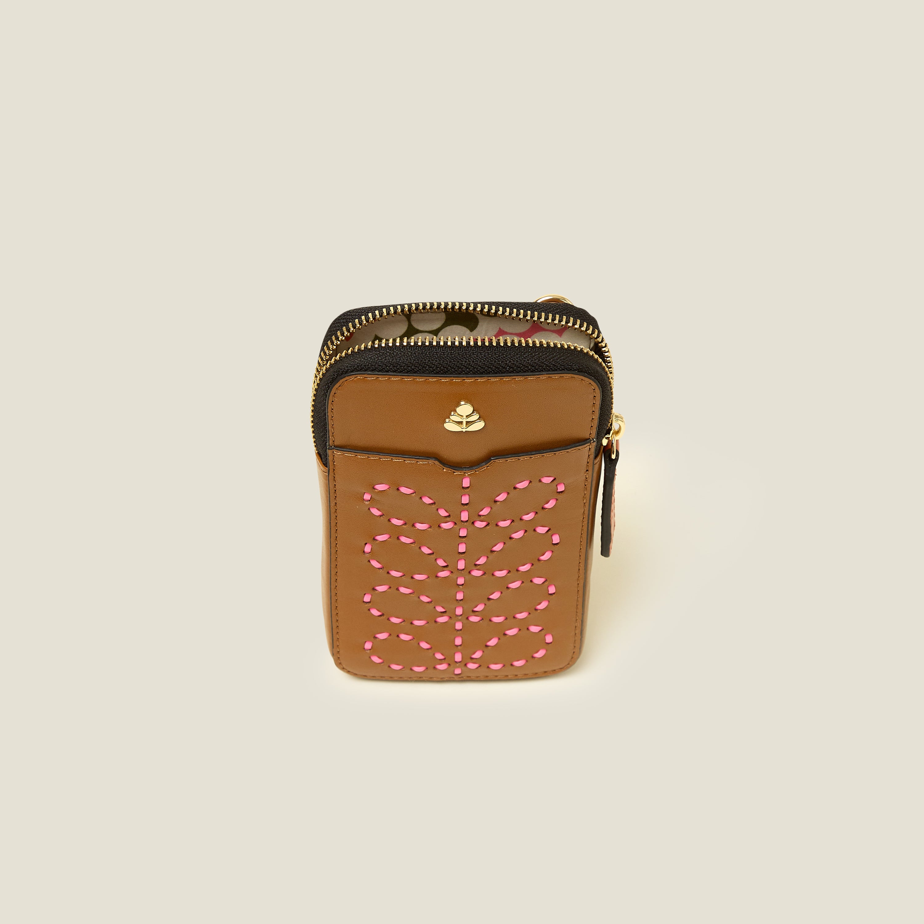 Ariel Phone Case - Whipstitch Stem Tan