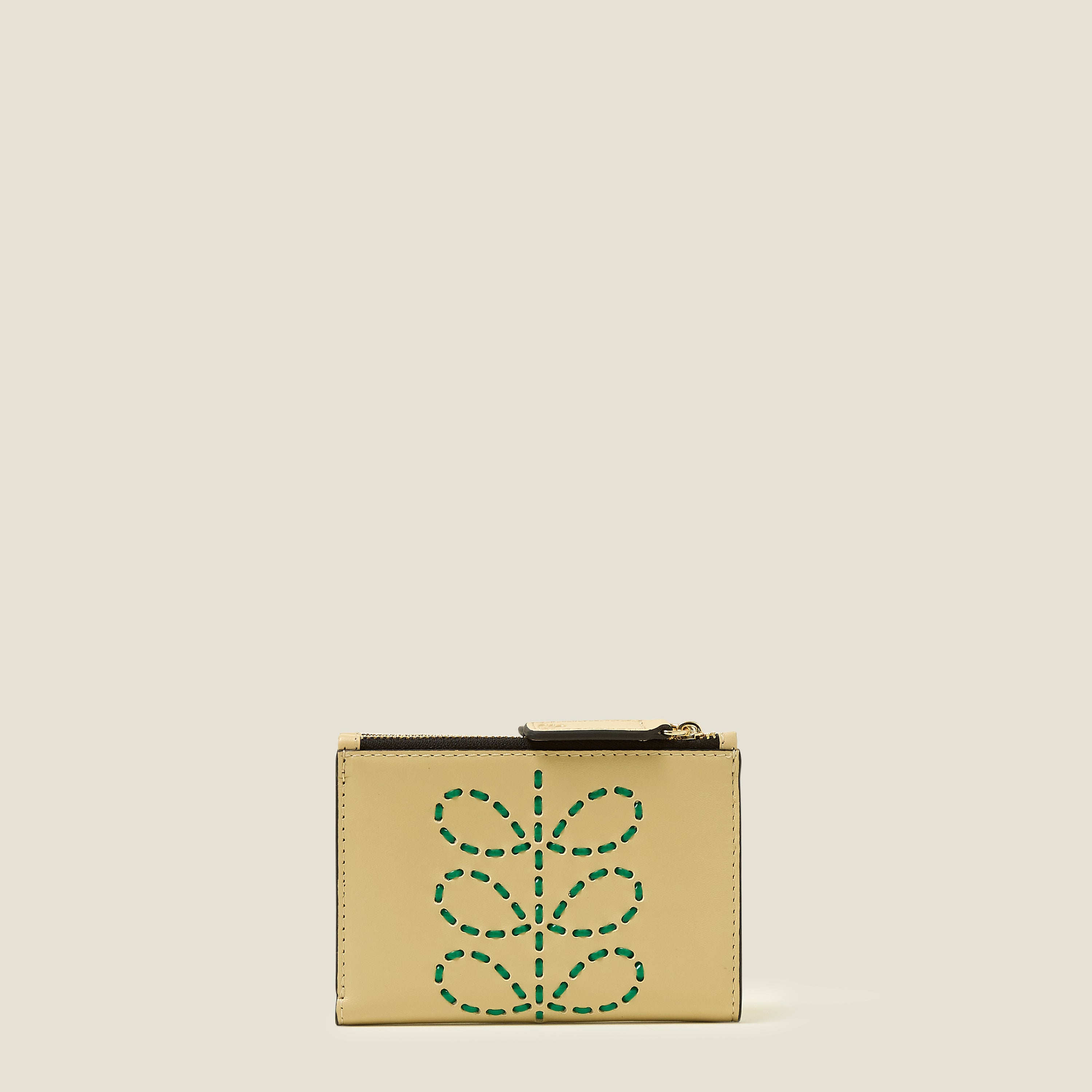 Two Way Coin Purse - Whipstitch Stem Cream