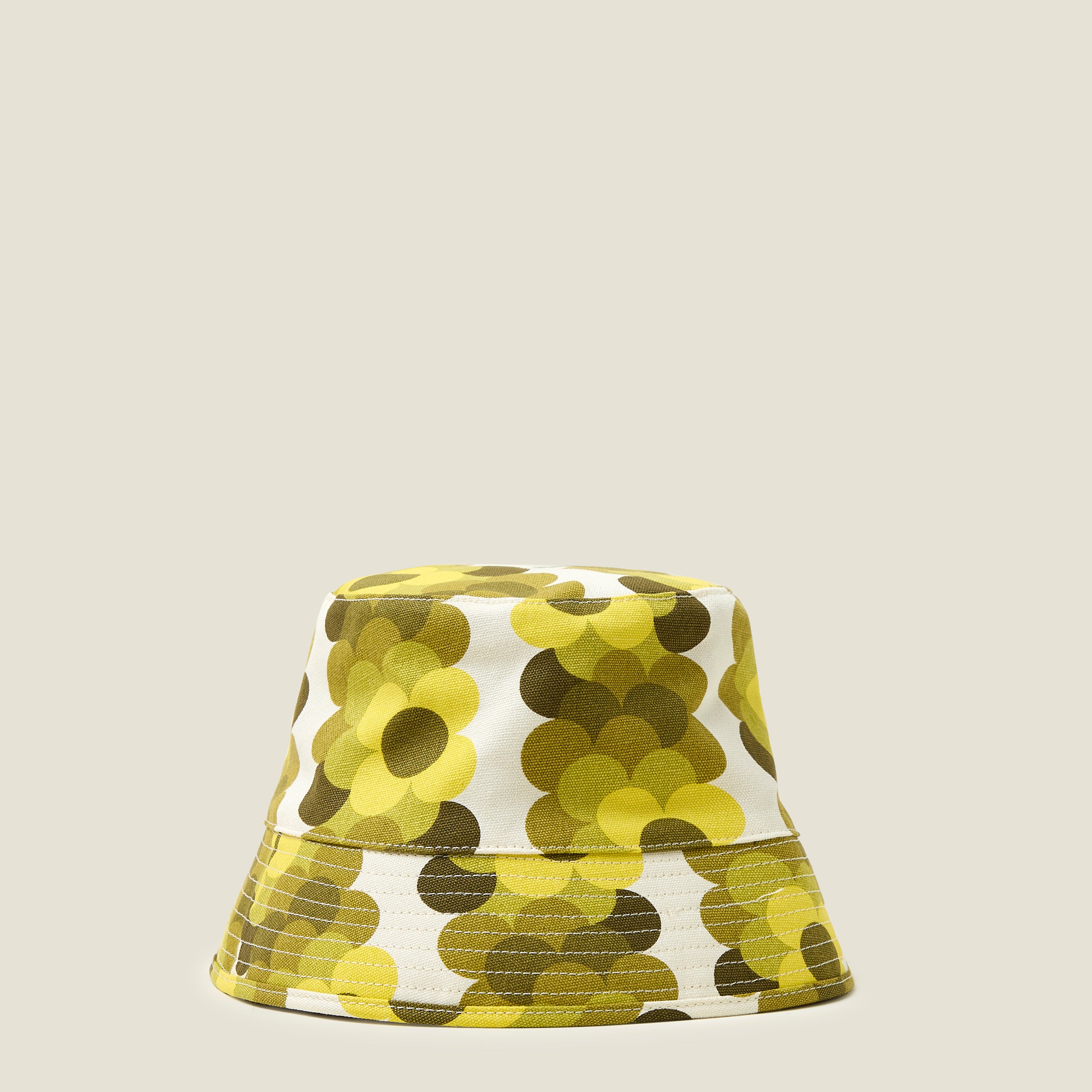 Bucket Hat - Retro Flower Yellow