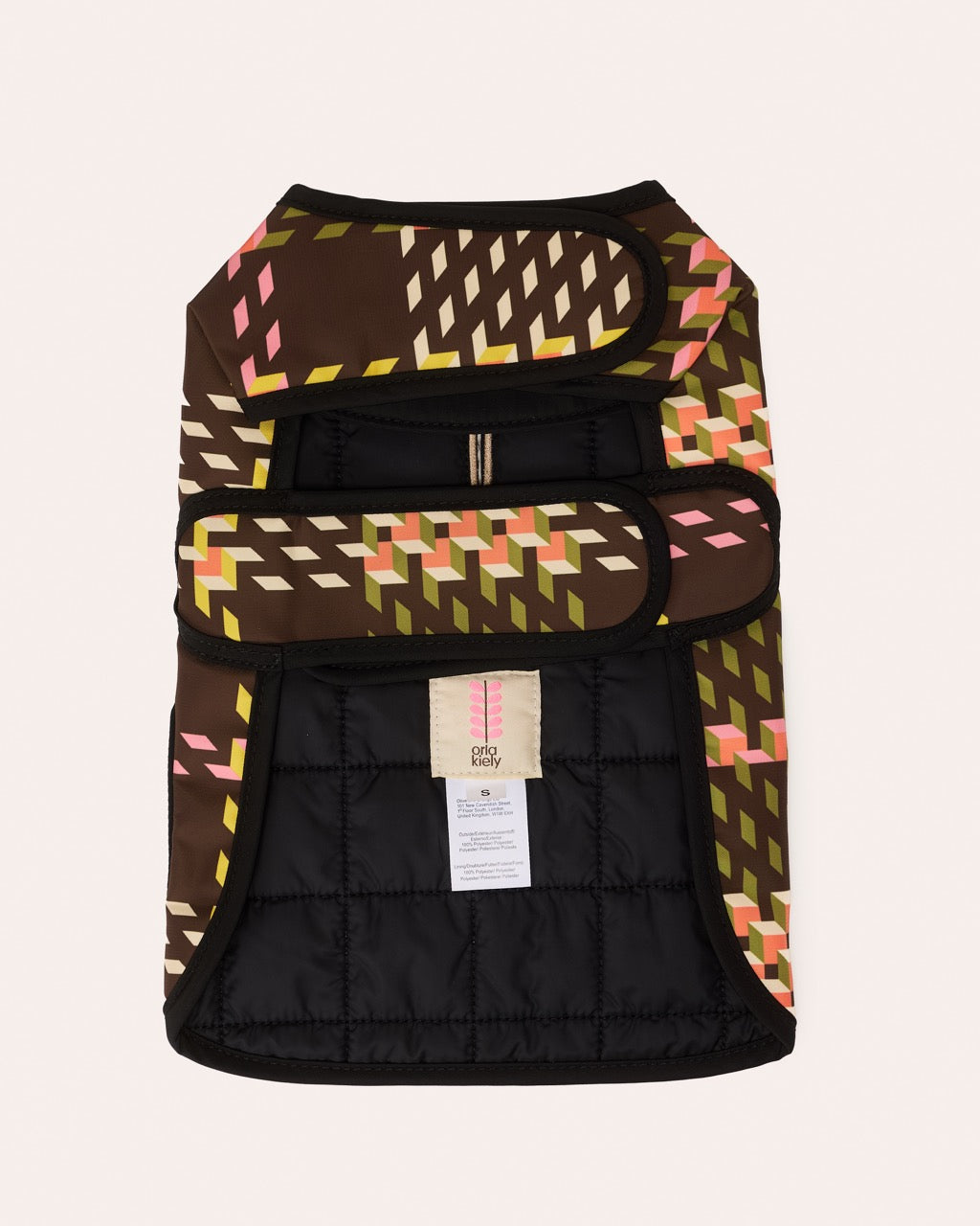Dog Coat - Cubic Check Cocoa
