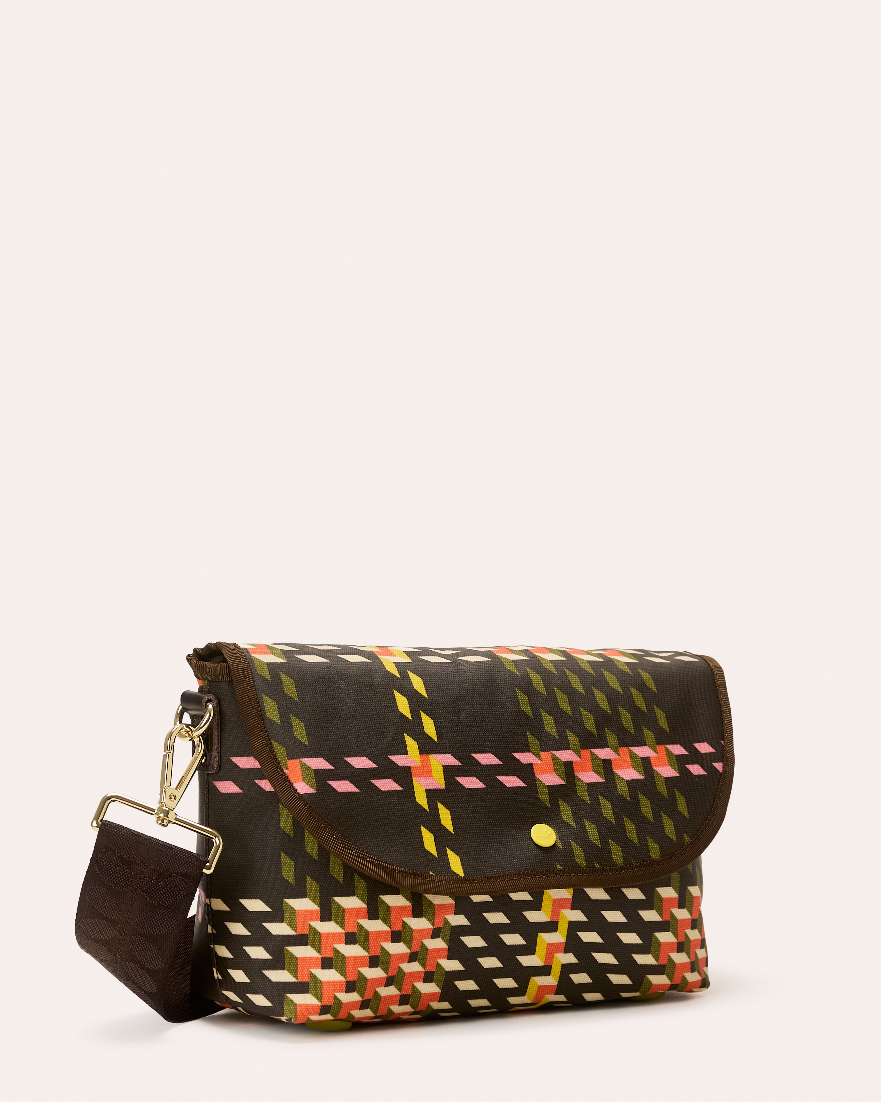 Acre Satchel - Cubic Check Cocoa