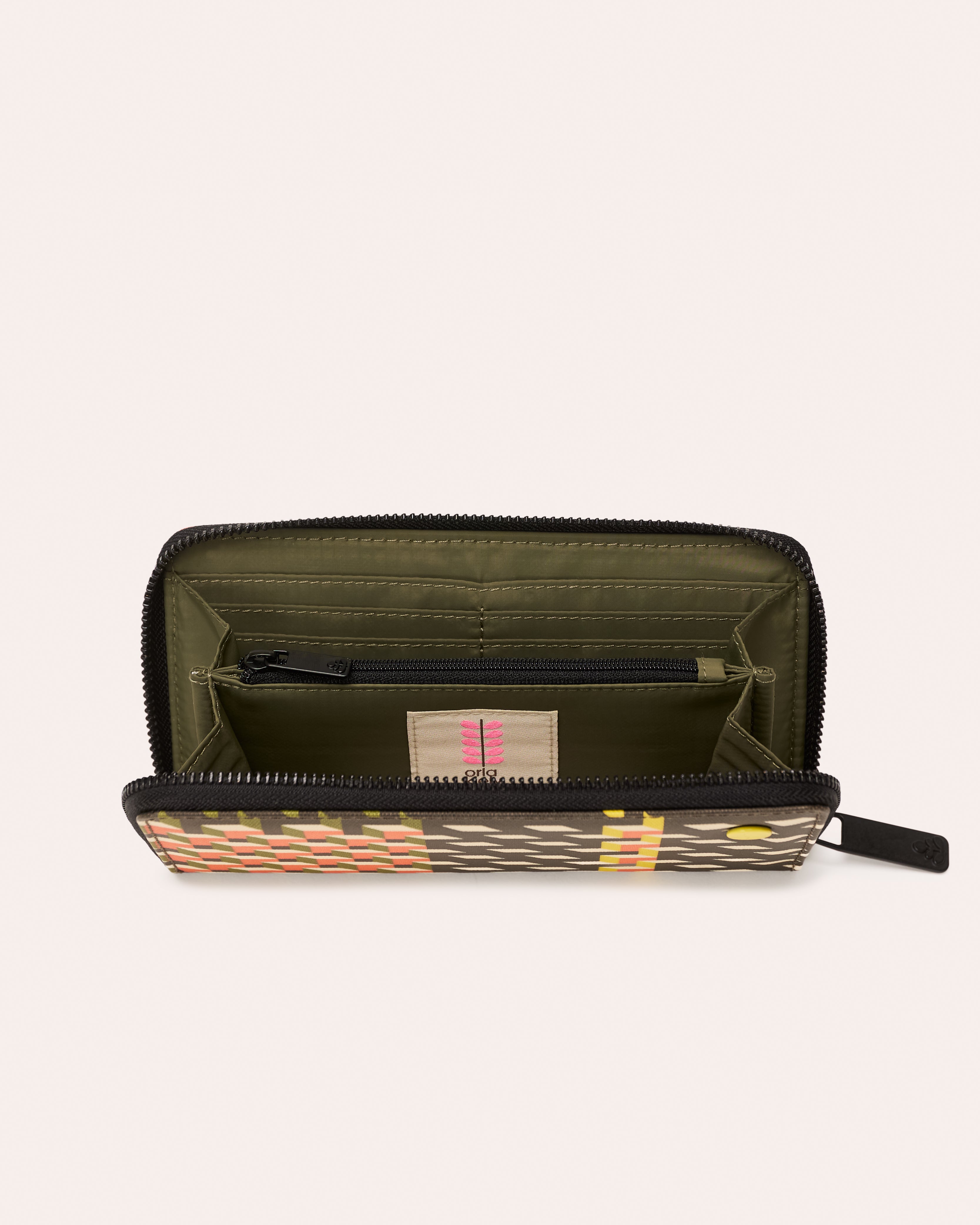 Forget Me Not Wallet - Cubic Check Cocoa