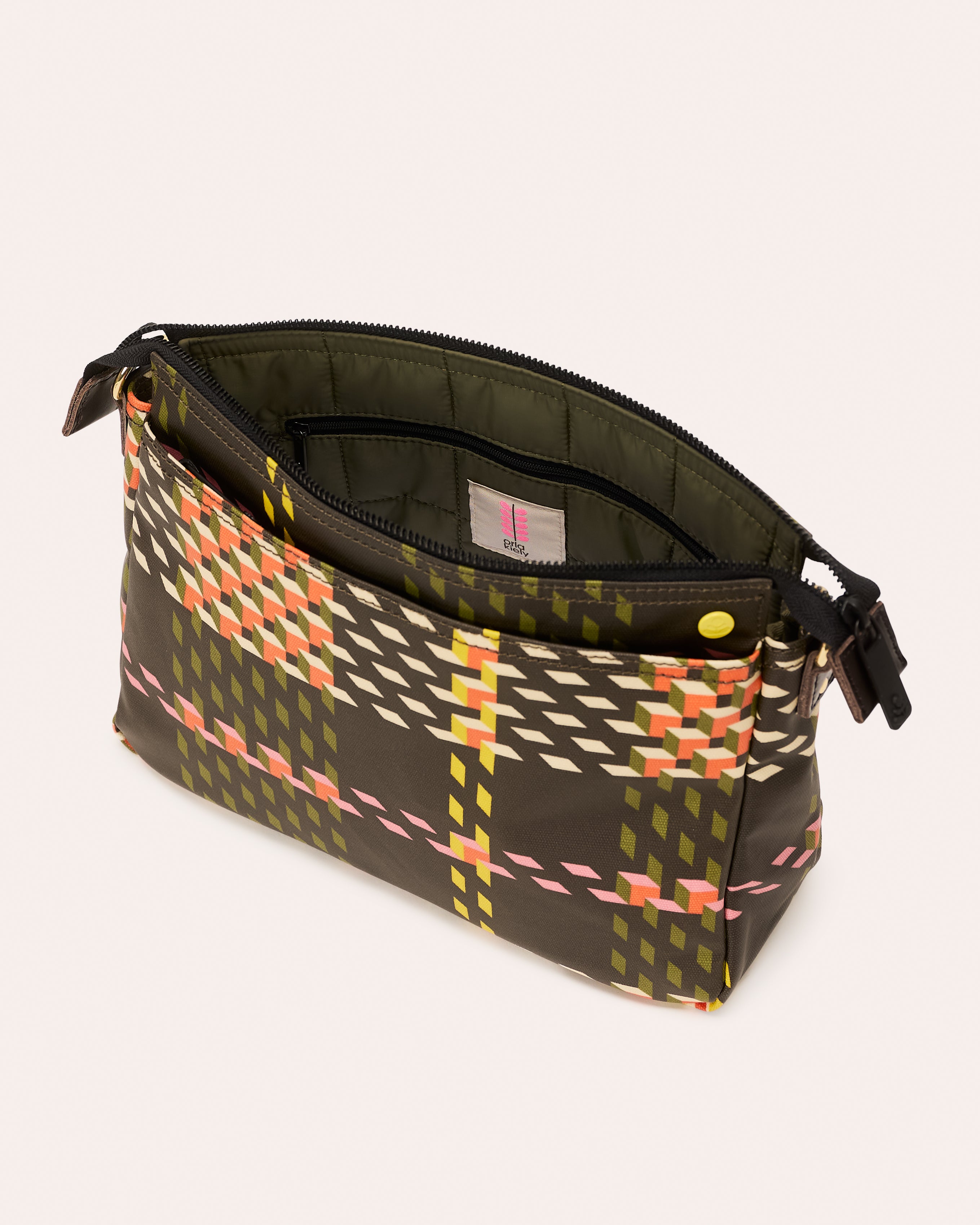 Fielder Crossbody - Cubic Check Cocoa