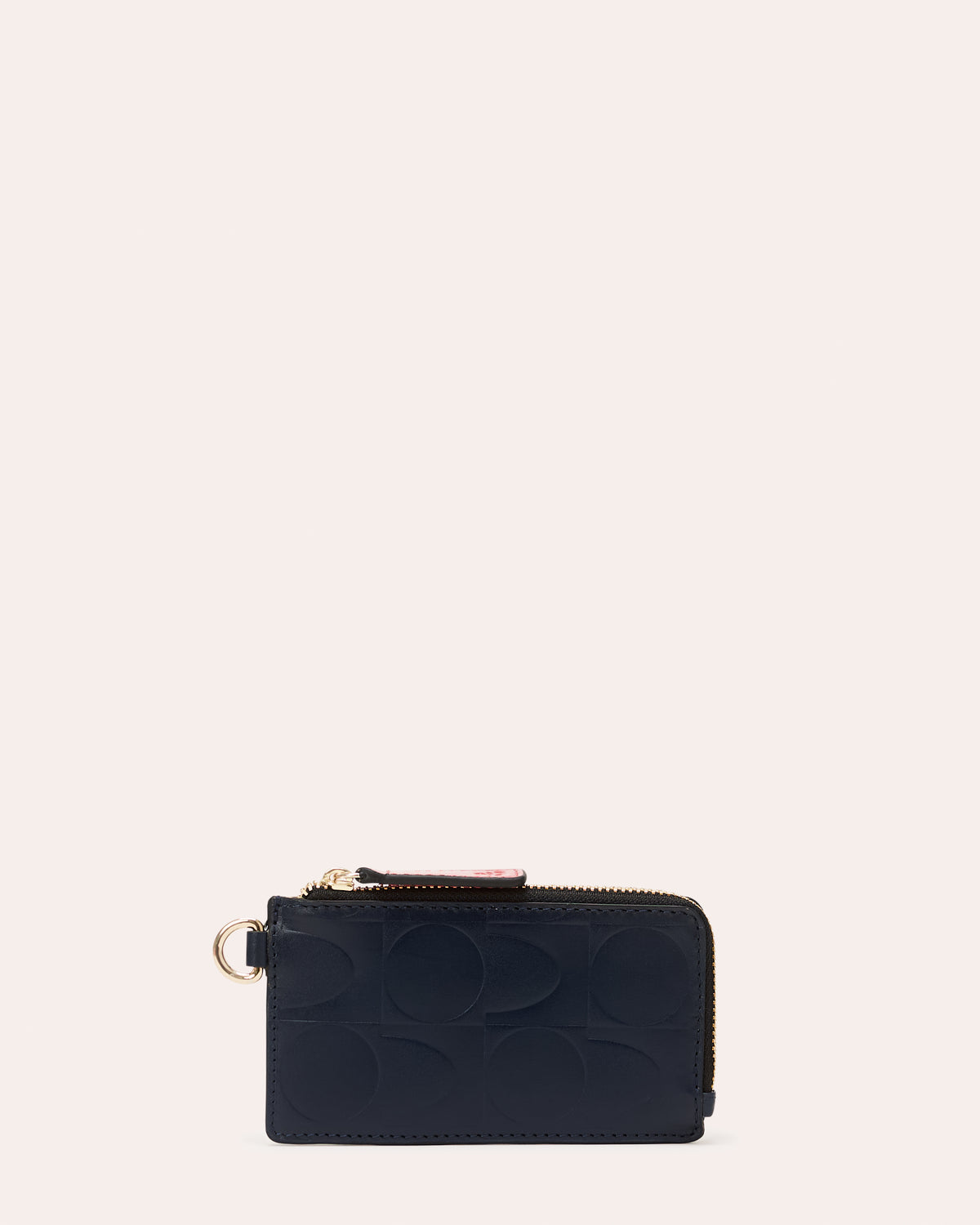 Frieda Leather Card Purse - OK Embossed Navy