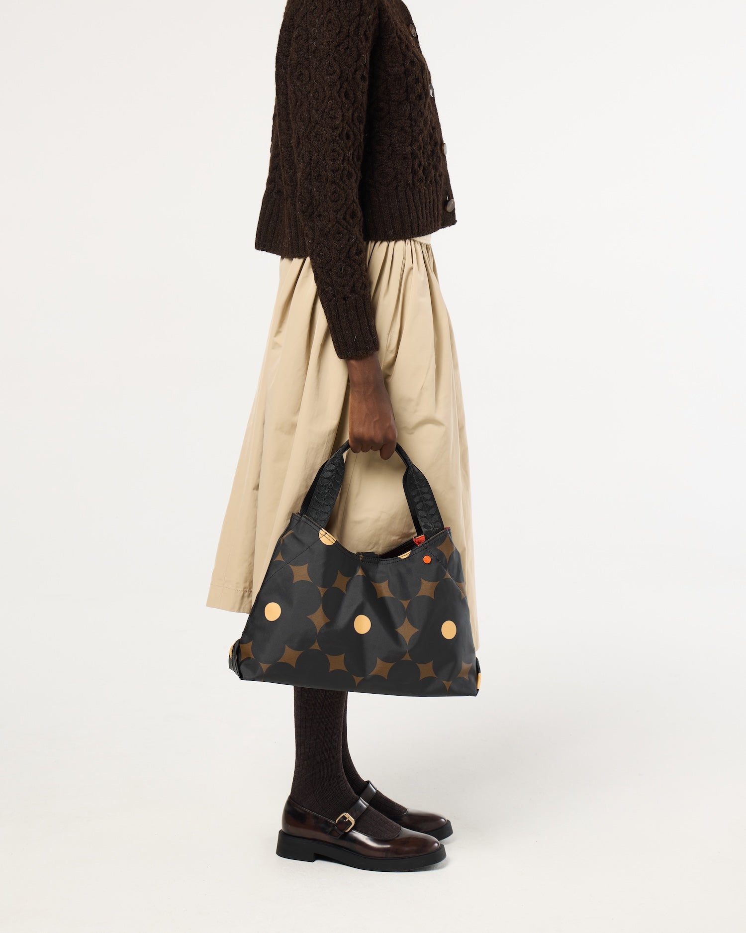 Classic Shoulder Bag - Flower Power Ebony