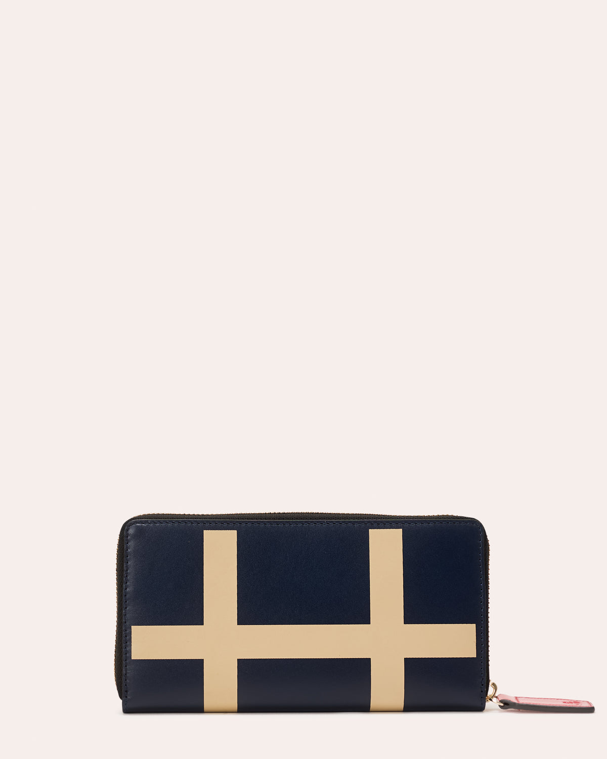 Forget Me Not Wallet - Grid Print Navy