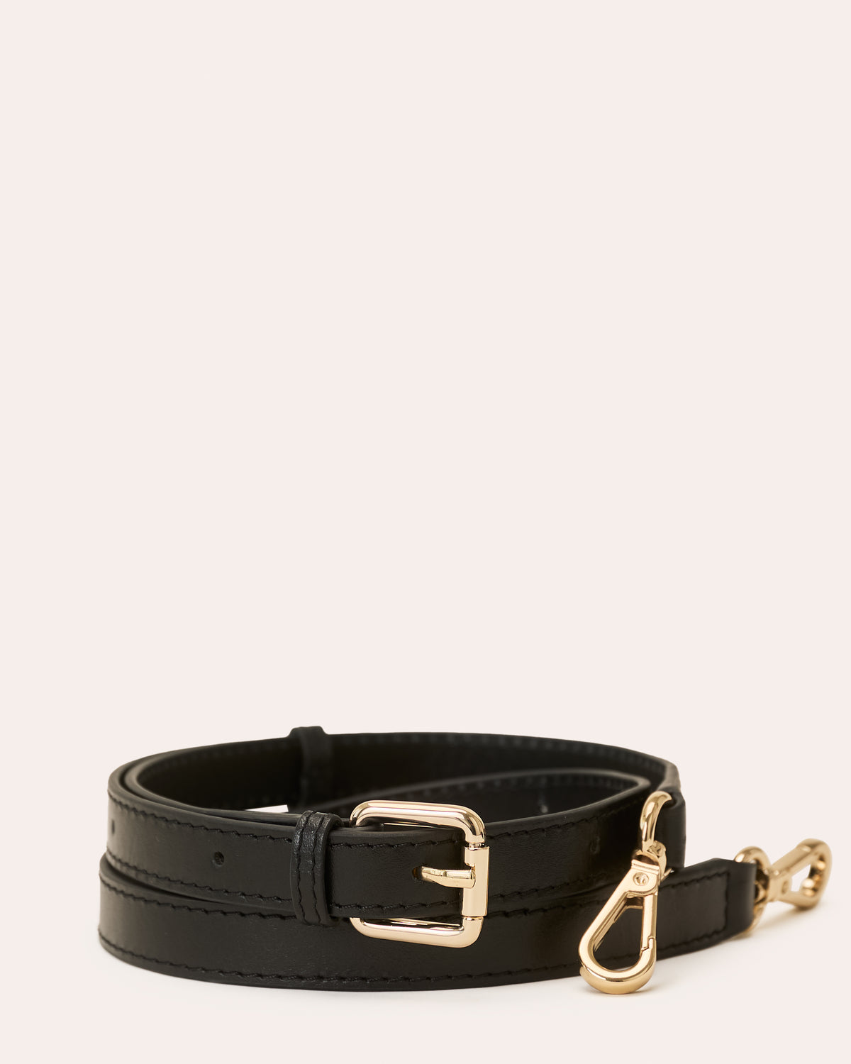 Leather Crossbody Strap - Black