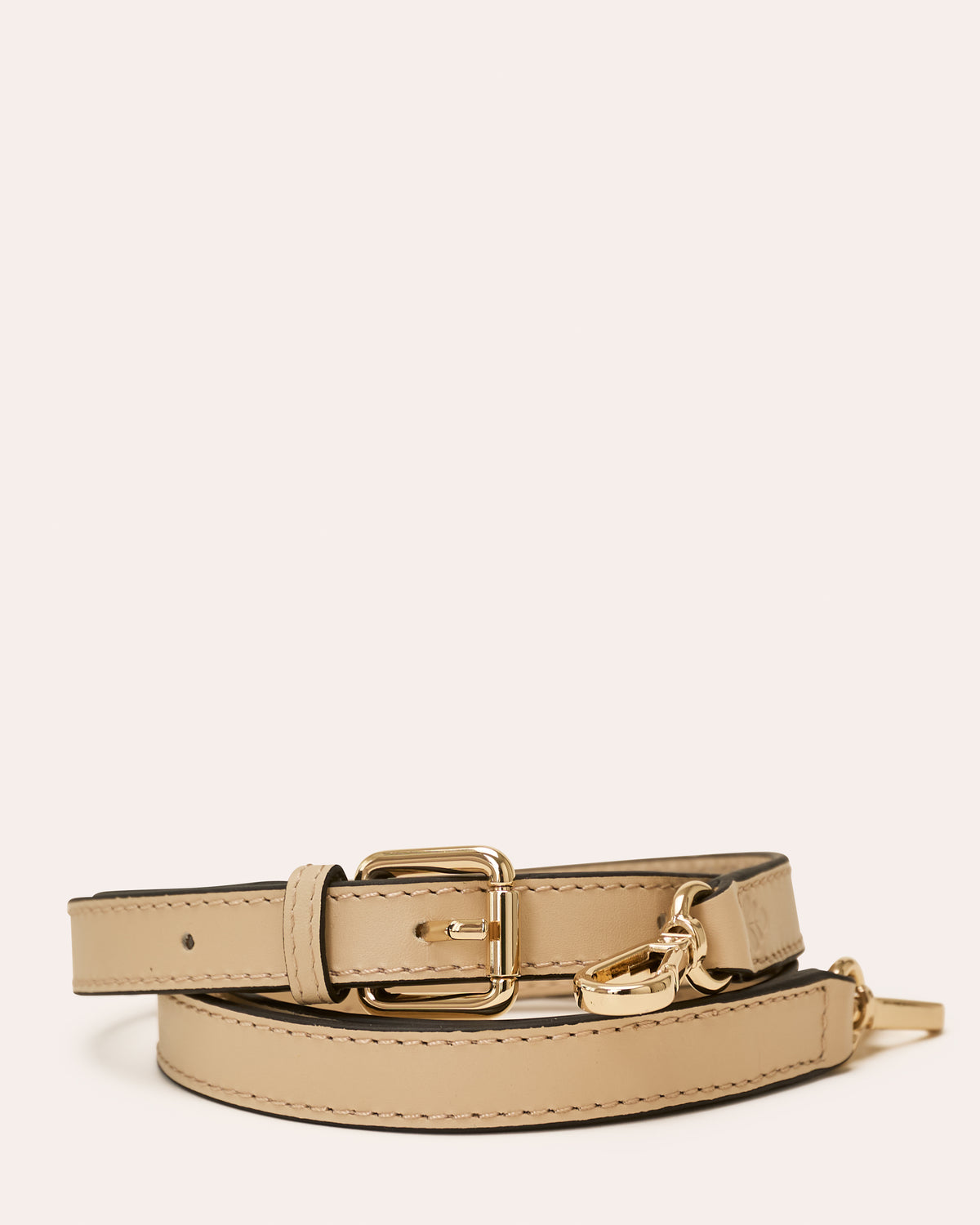 Leather Crossbody Strap - Cream