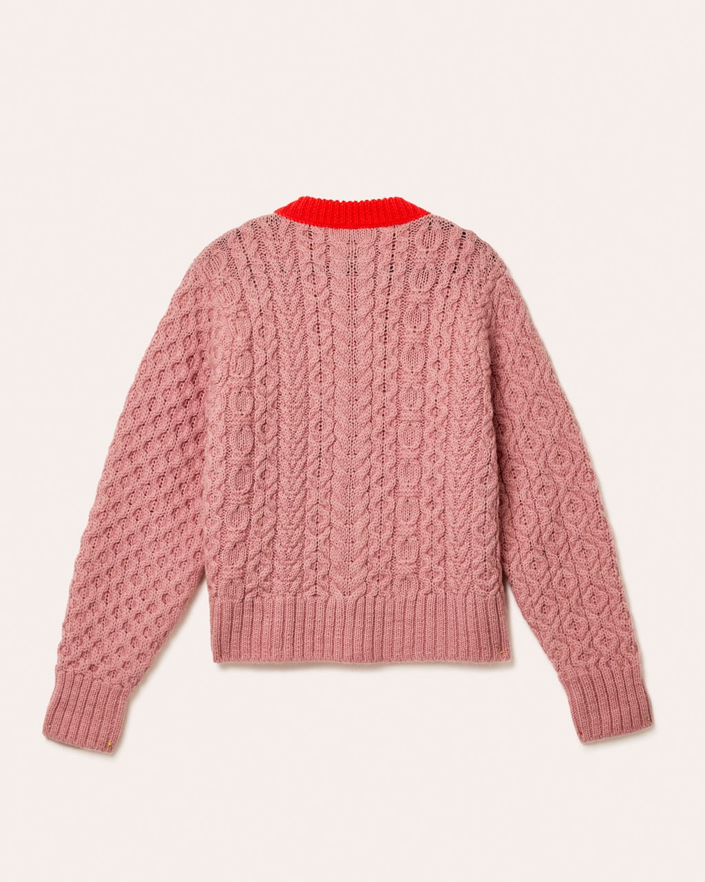 Maeve Cardigan - Lava Orange/Rose Mix