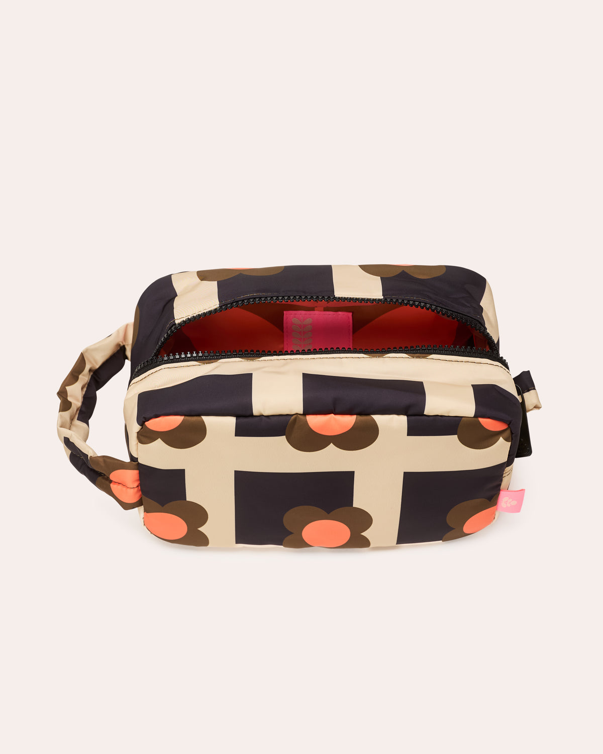Puffy Large Wash Bag - Flower Box Clementine