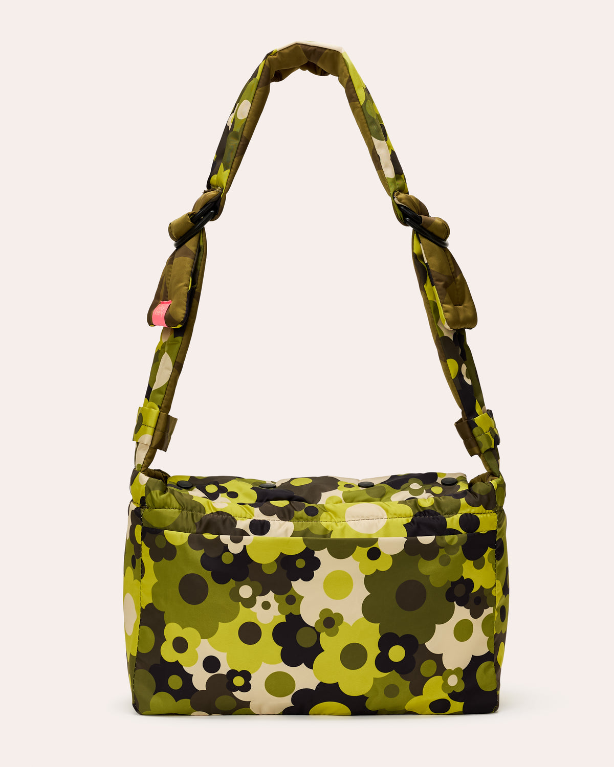 Reversible Puffy Shoulder Bag - Solid Stem Khaki and Fern