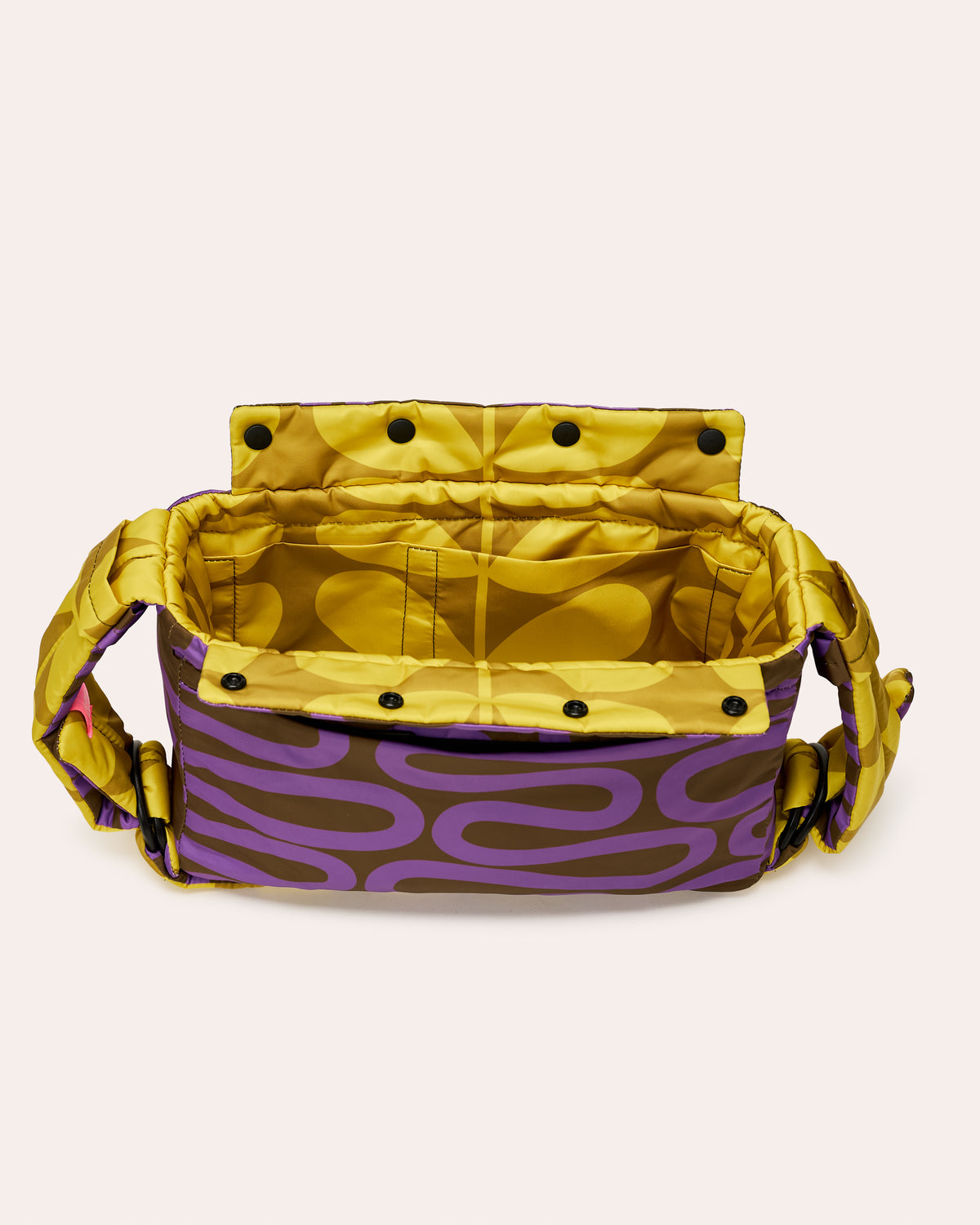 Reversible Puffy Shoulder Bag - Solid Stem Gorse and Heather