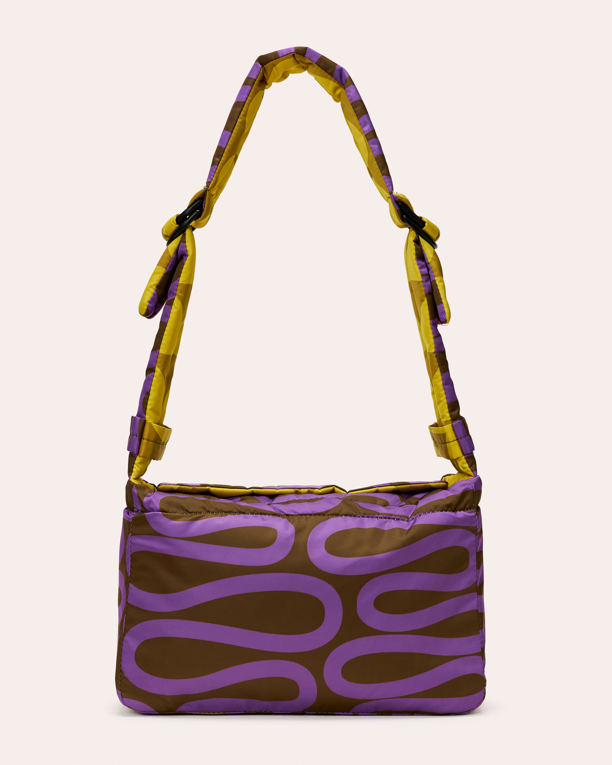 Reversible Puffy Shoulder Bag - Solid Stem Gorse and Heather