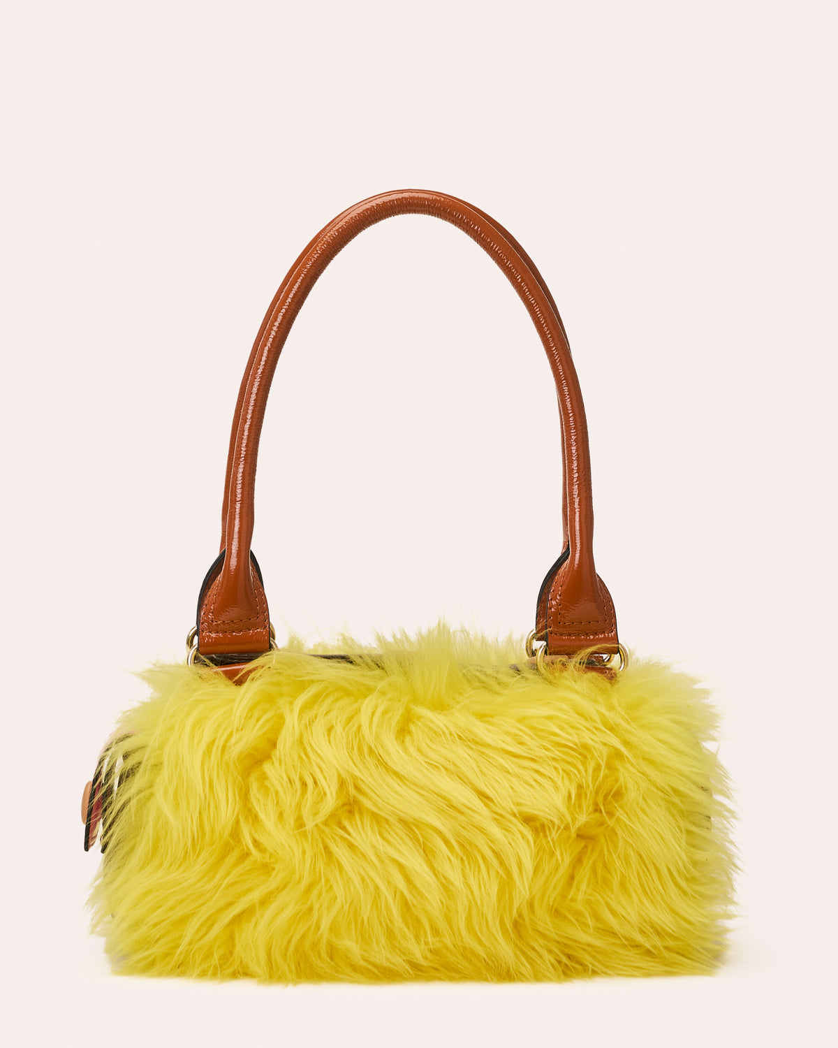 Mini Pockety Sheepskin Shoulder Bag - OK Colourblock Chocolate