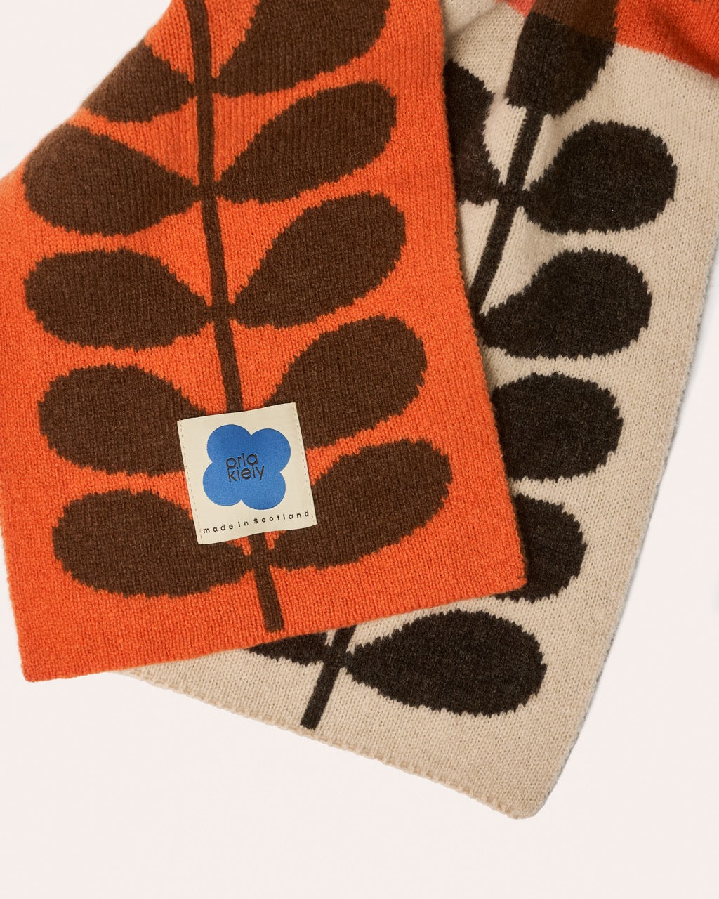 Duo Scarf - Sixties Stem Turmeric/Spaniel/Black