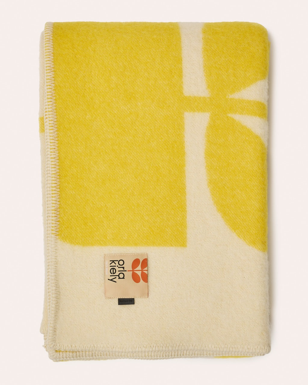Wool Blanket - Block Stem Yellow