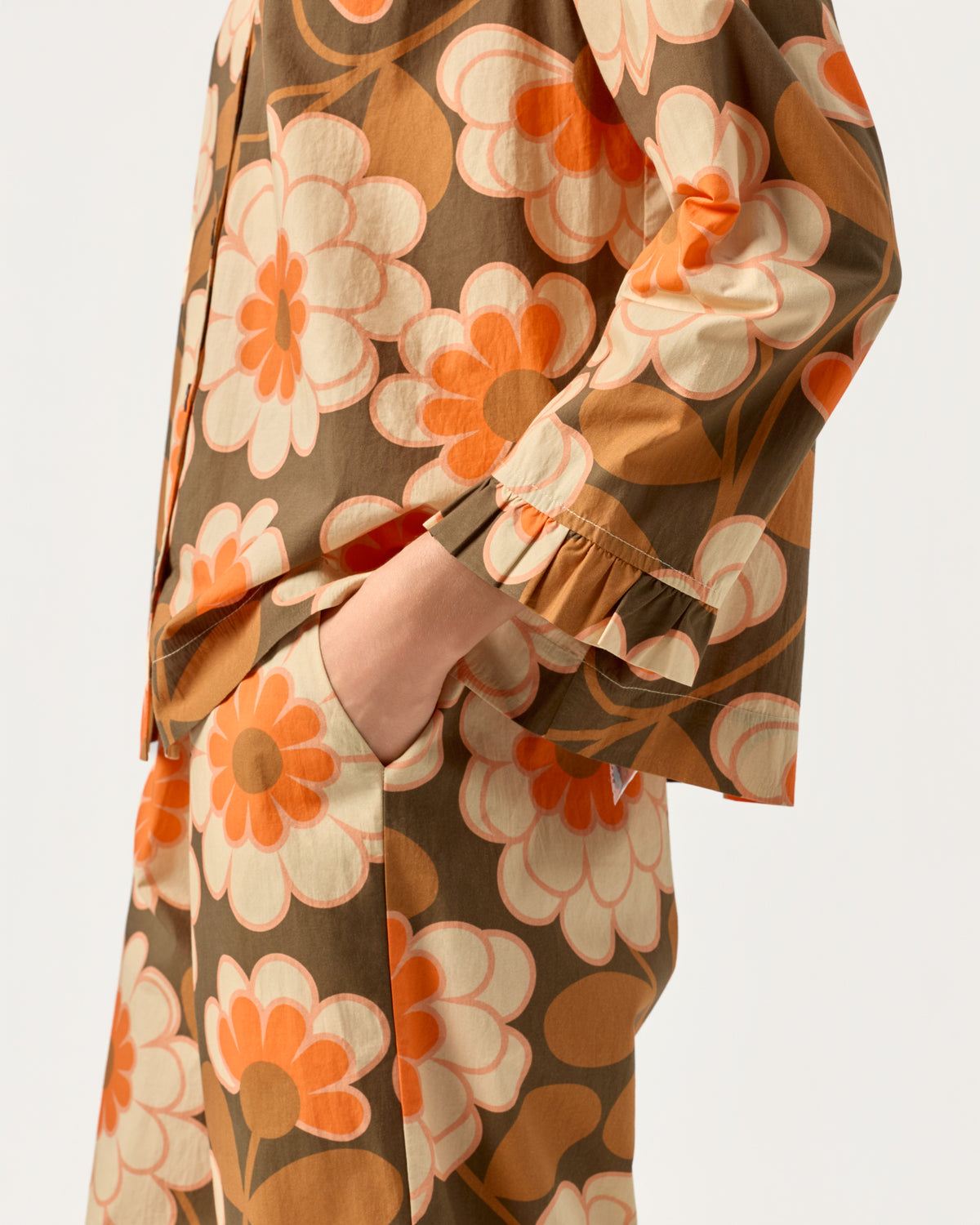 Pyjama & Eye Mask Bundle - Dahlia Orange