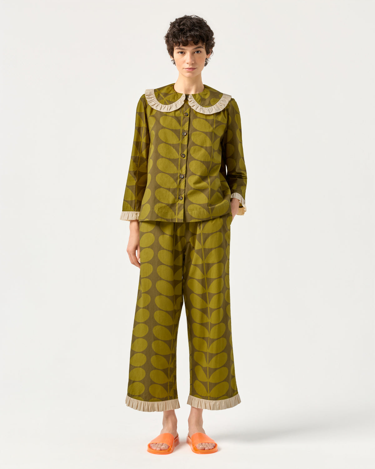 Pyjama Set - Solid Stem Khaki