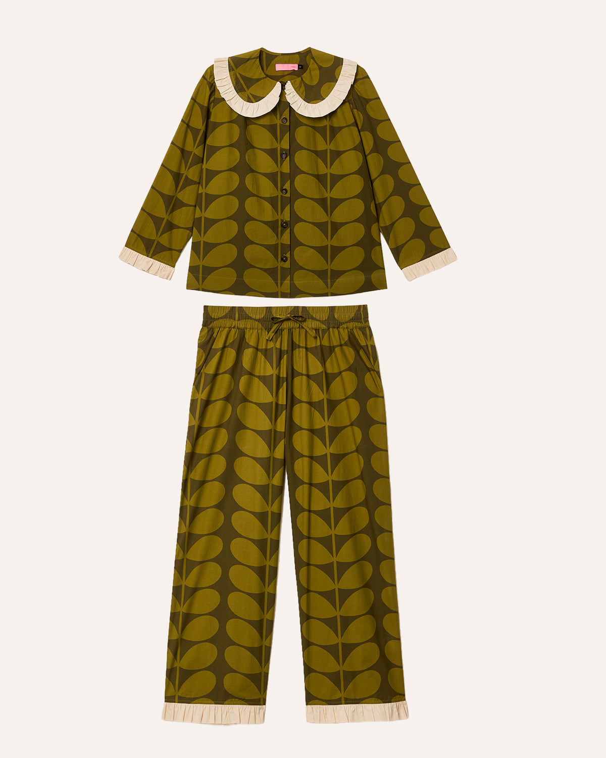 Pyjama Set - Solid Stem Khaki