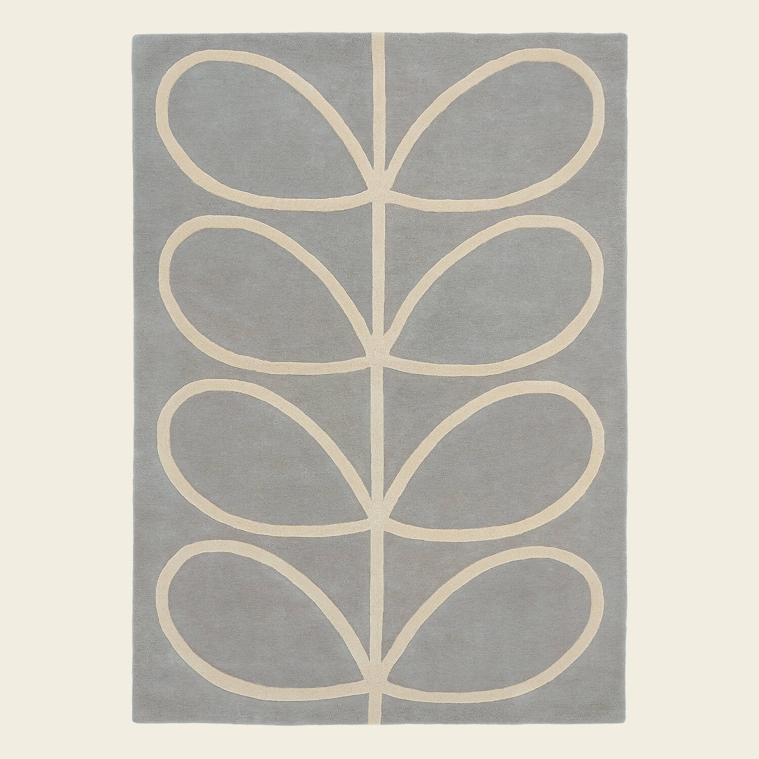 Orla Kiely Giant Linear Stem Rug in Cool Grey