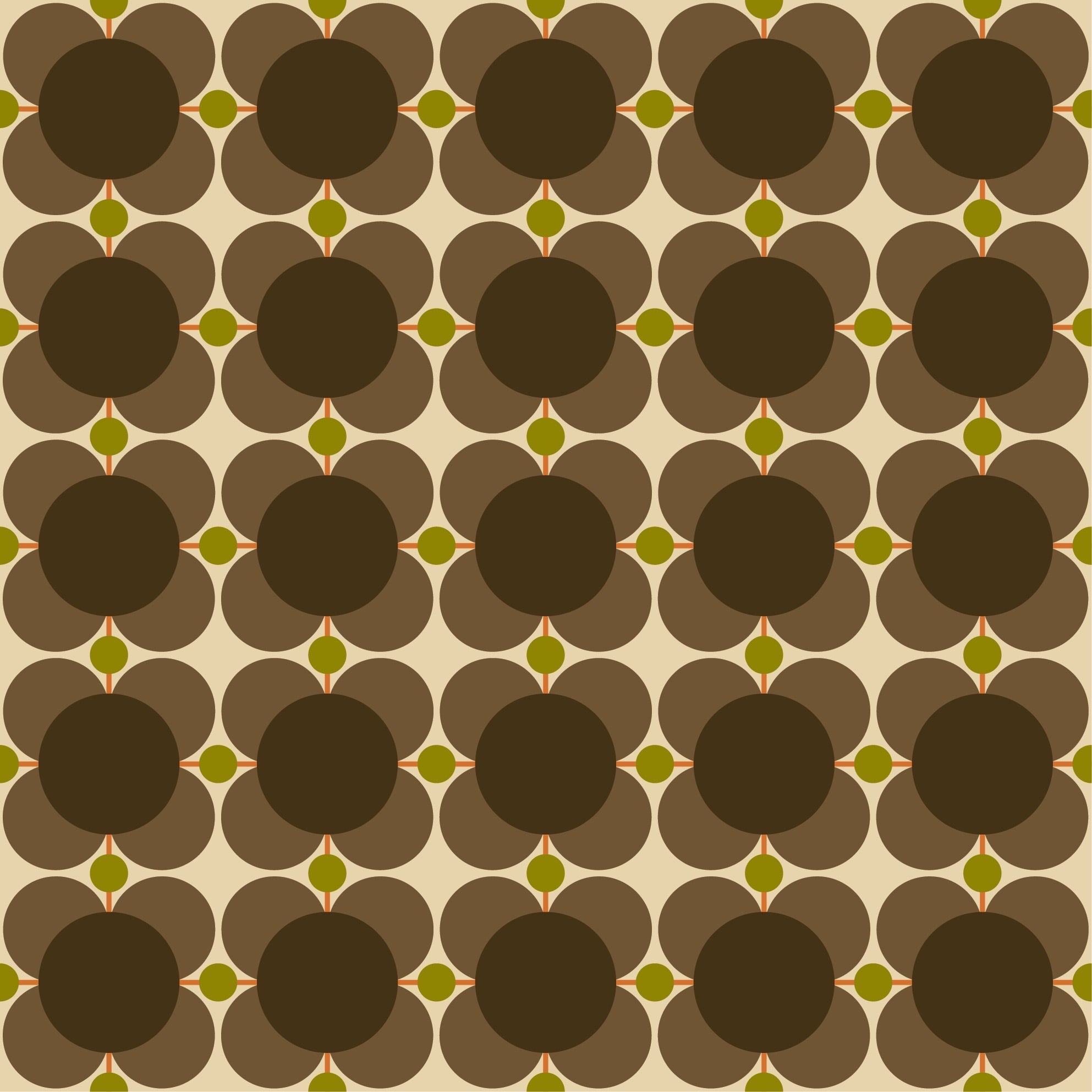 Atomic Flower Mink Wallpaper