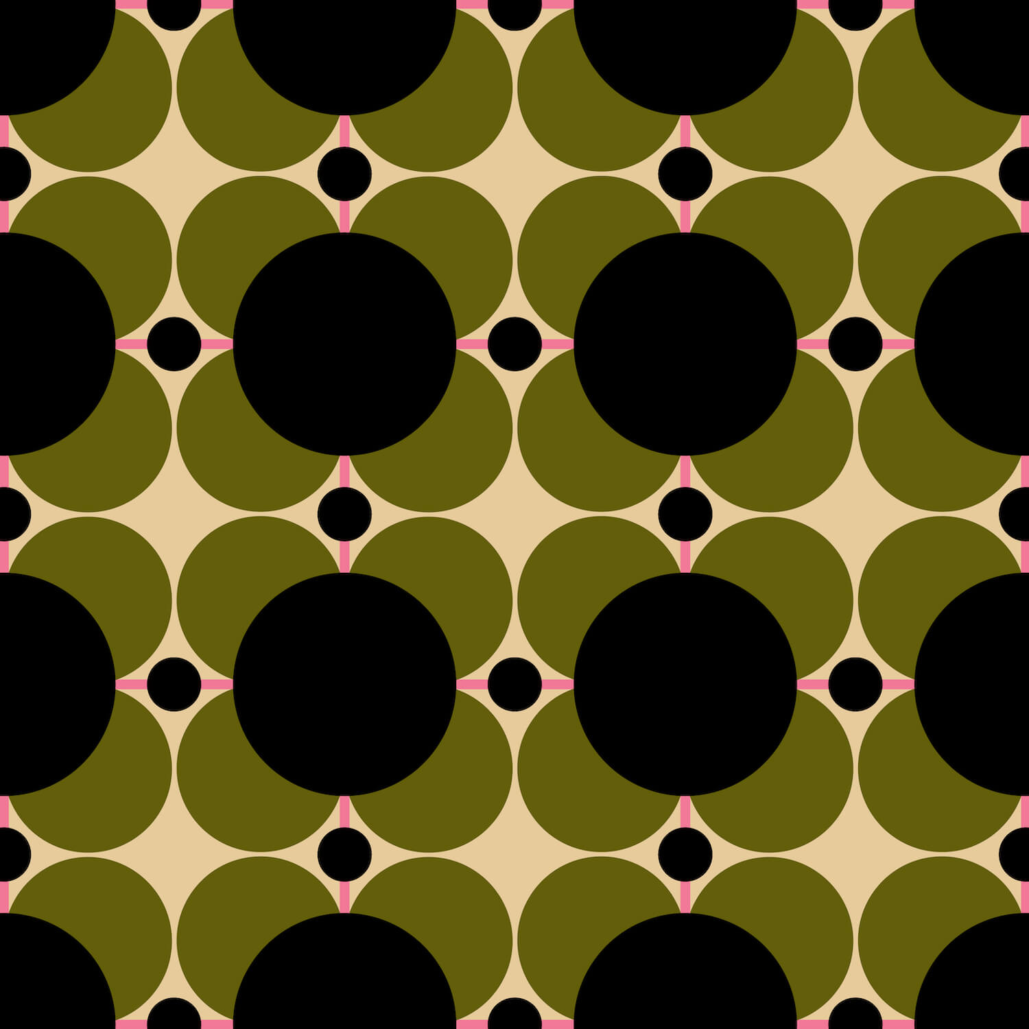 Print square of Orla Kiely Atomic Flower Wallpaper