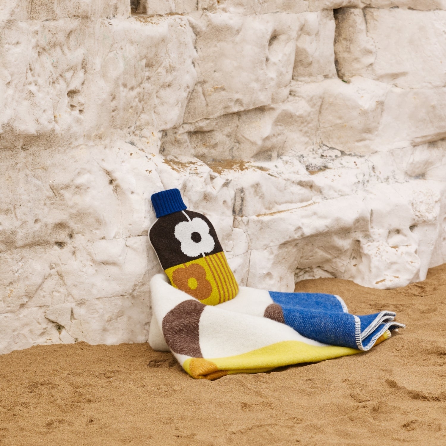 Hot Water Bottle Cover - Abacus Chocolate Sunflower