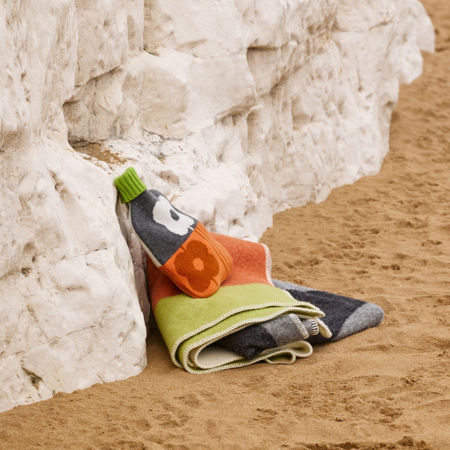 Hot Water Bottle Cover - Abacus Storm Paprika