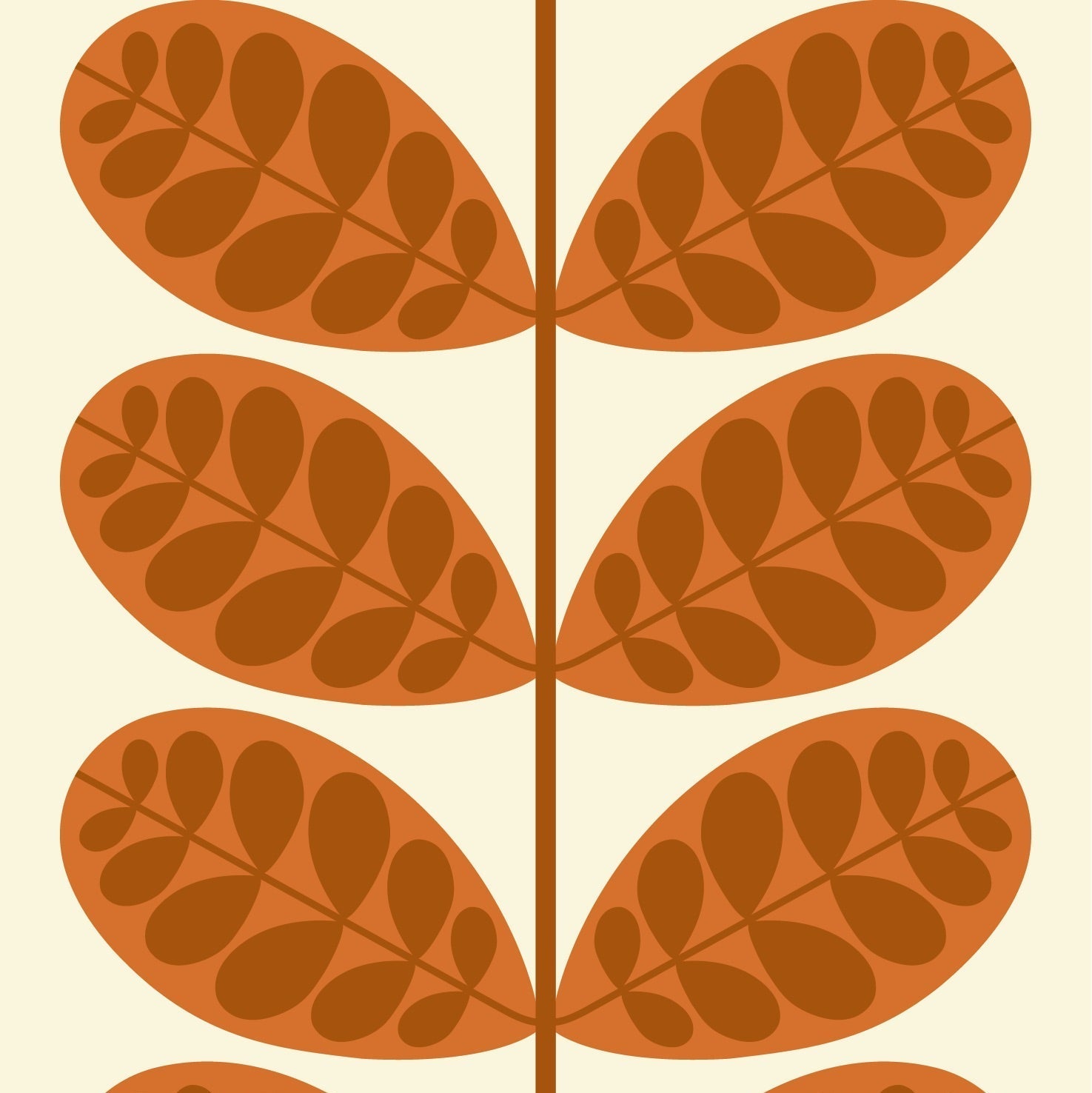 Botanica Orange Wallpaper