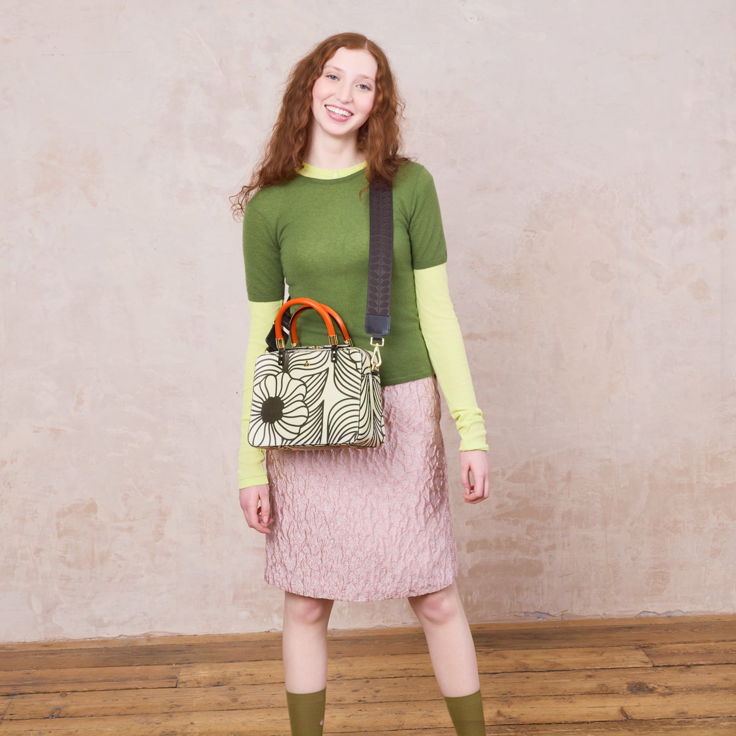 Medium Block Handbag - Moonflower Desert