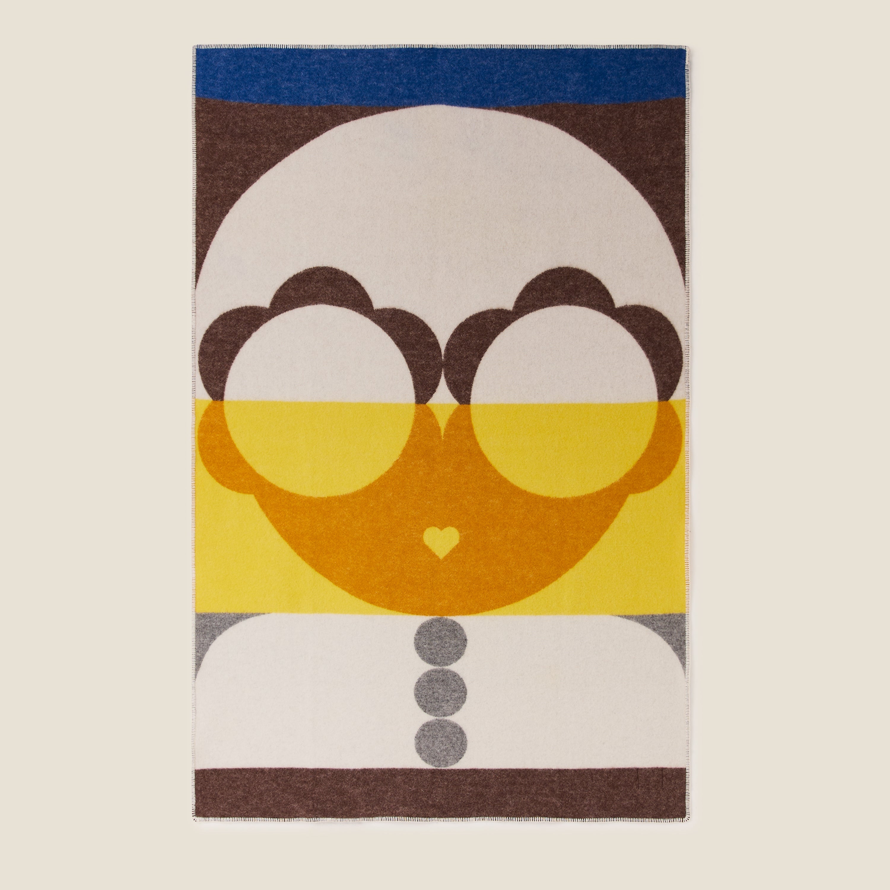 Wool Blanket - Lola Chocolate Sunflower