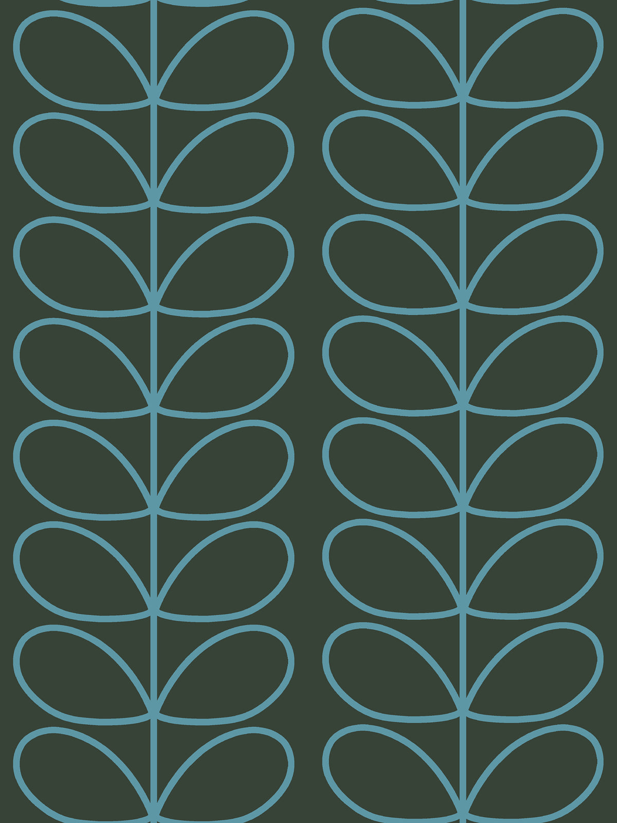Linear Stem Evergreen Made to Measure Curtains and Roman Sample